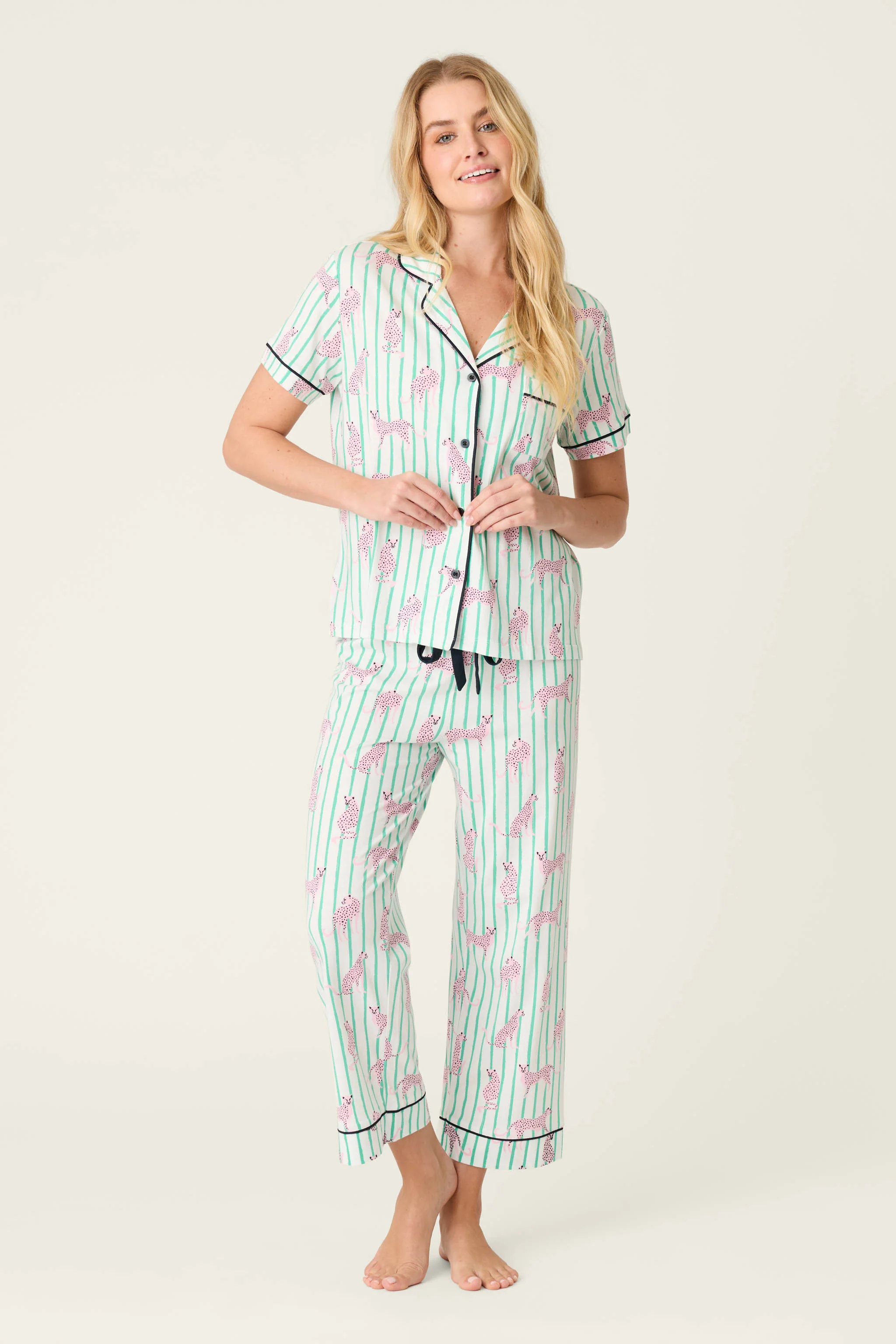 Whimsy Cool Cat Cropped PJ Set