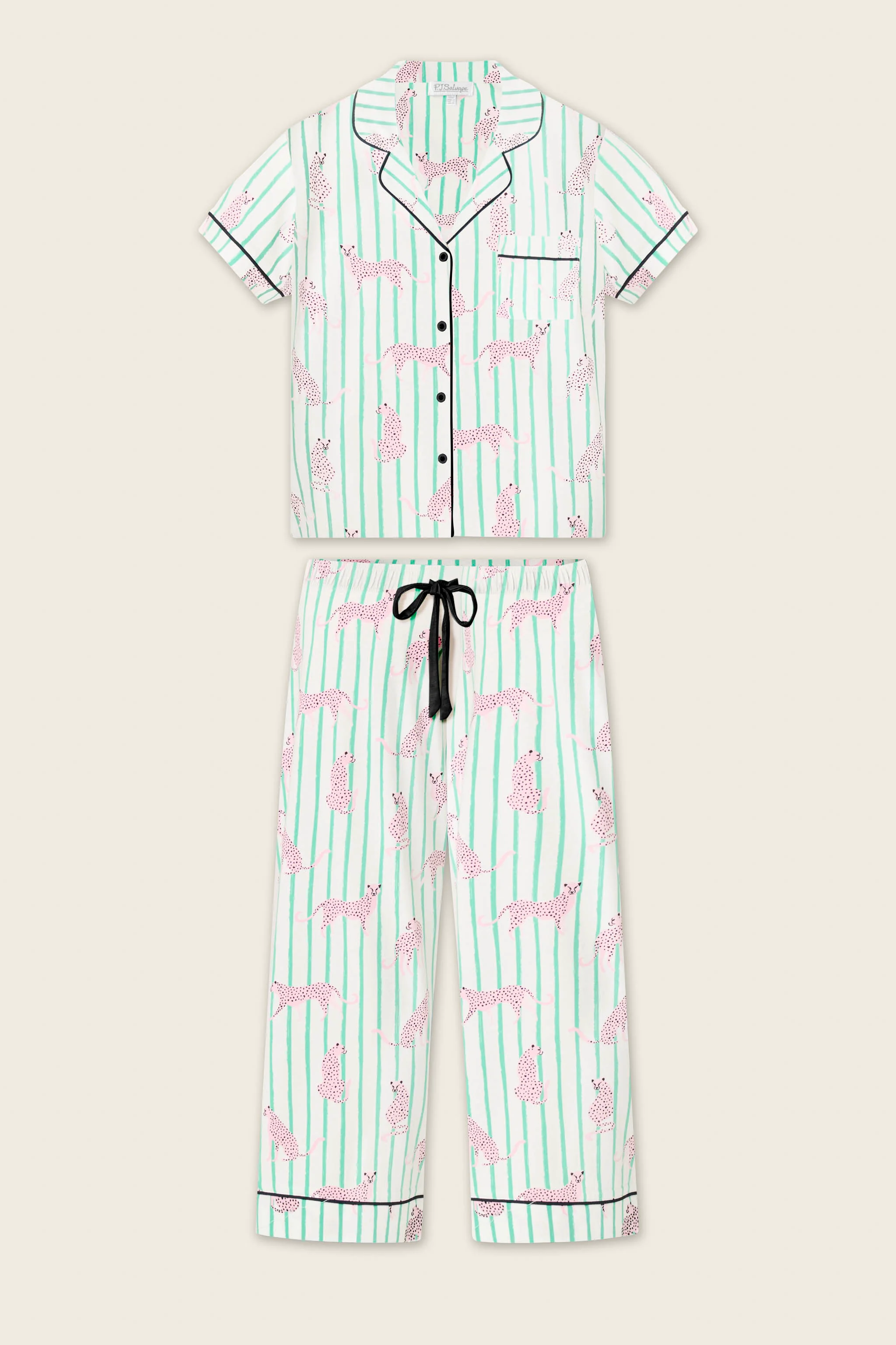 Whimsy Cool Cat Cropped PJ Set - Image 5