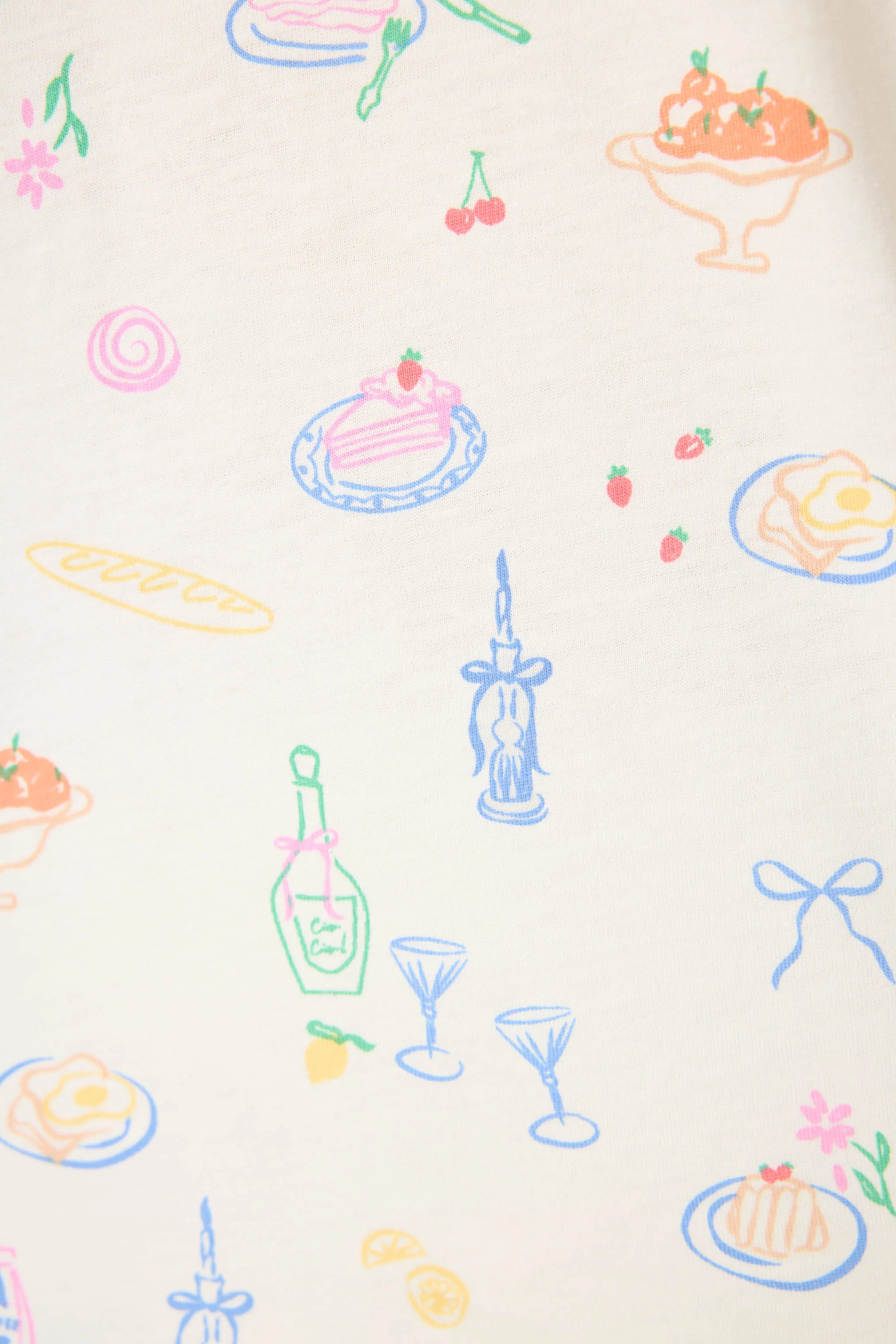Whimsy Parisian Picnic Short PJ Set - Image 6