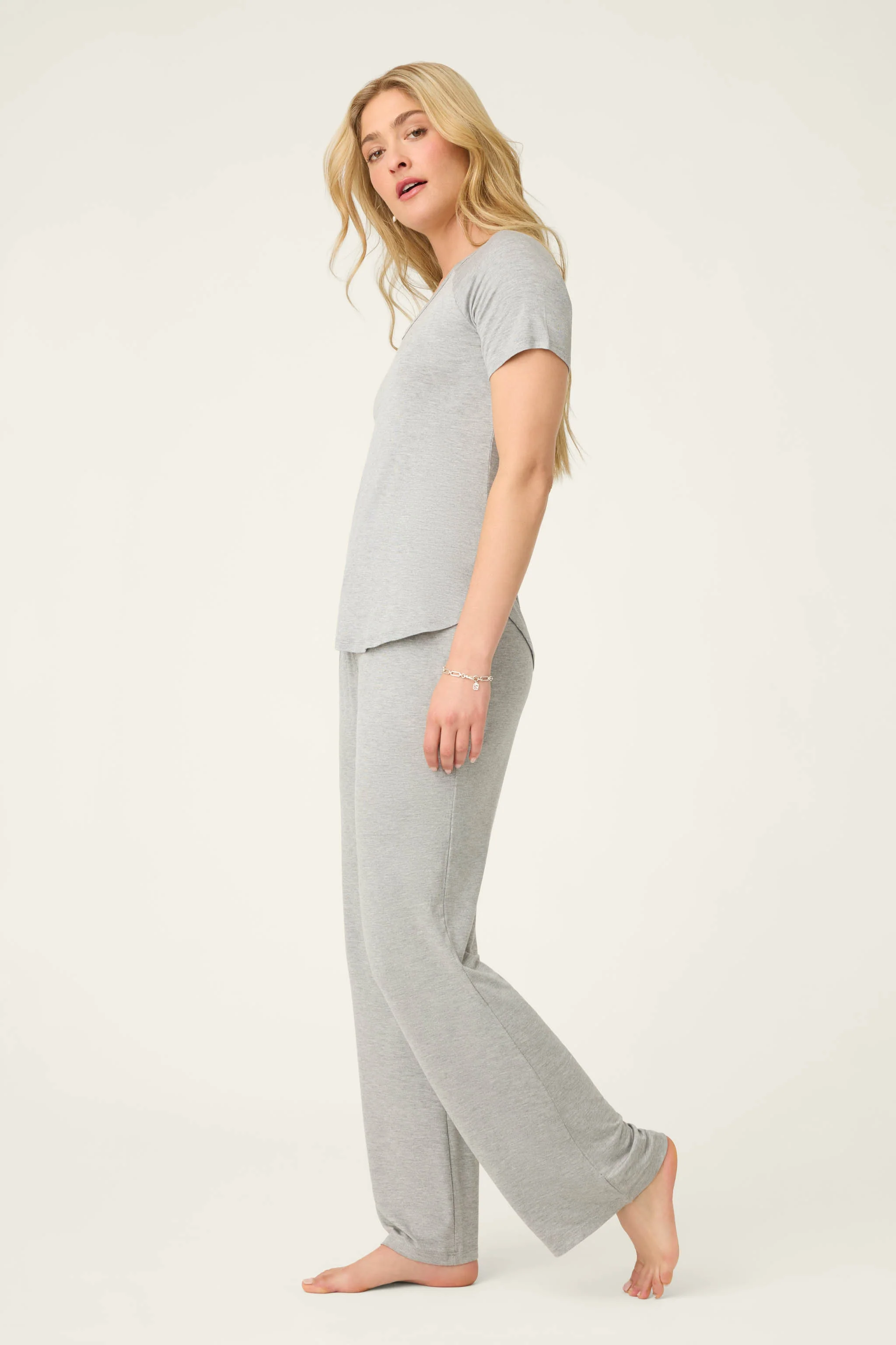 Modal Basics Heather Grey PJ Set - Image 4