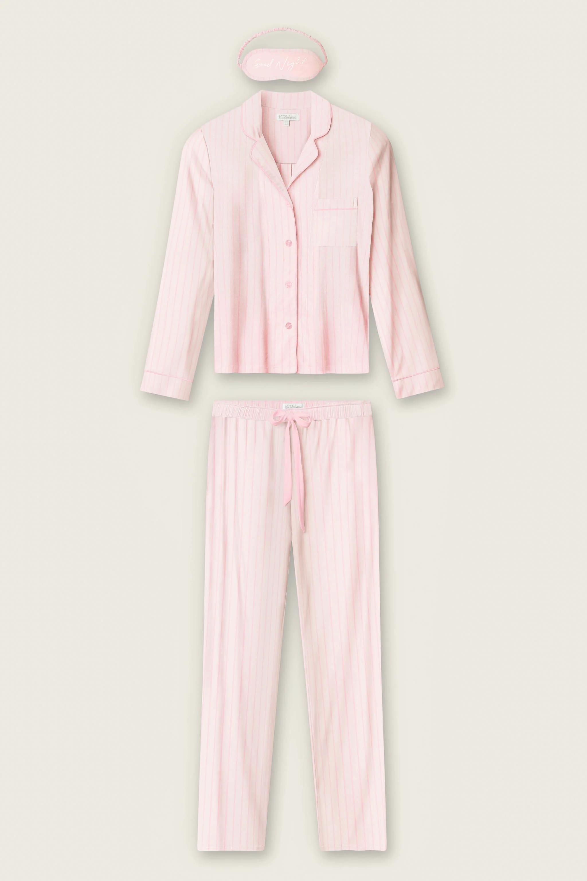 Modal Basics Pink Stripe 3-Piece PJ Set - Image 6