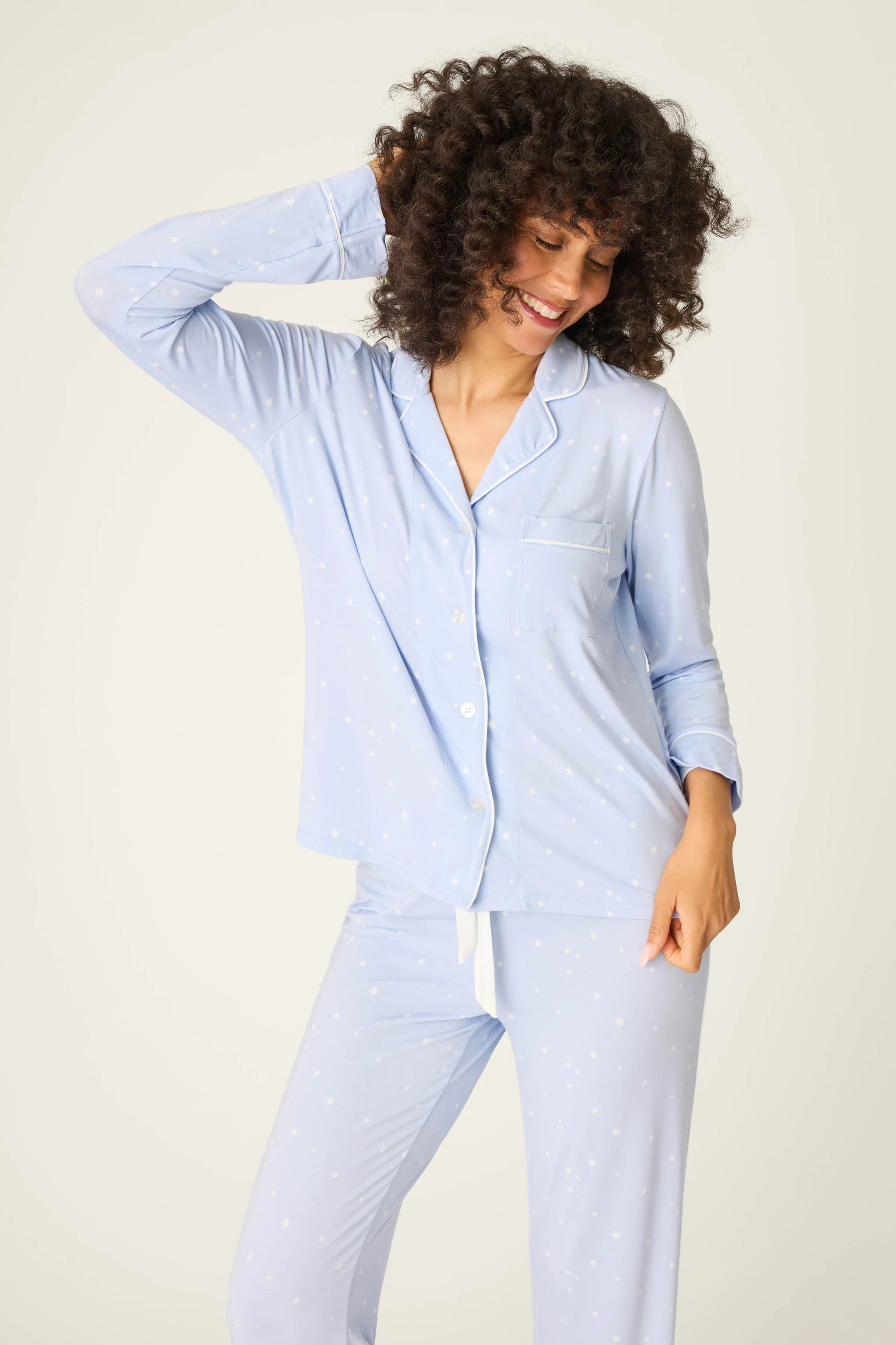 Modal Basics Star Print 3-Piece PJ Set - Image 3