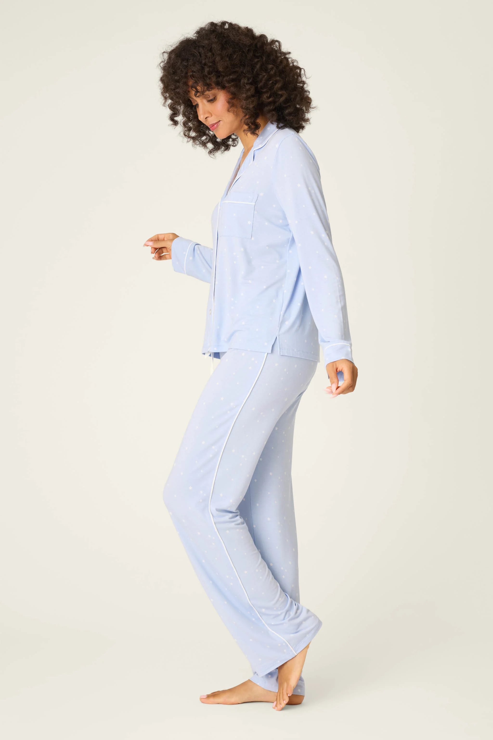 Modal Basics Star Print 3-Piece PJ Set - Image 4