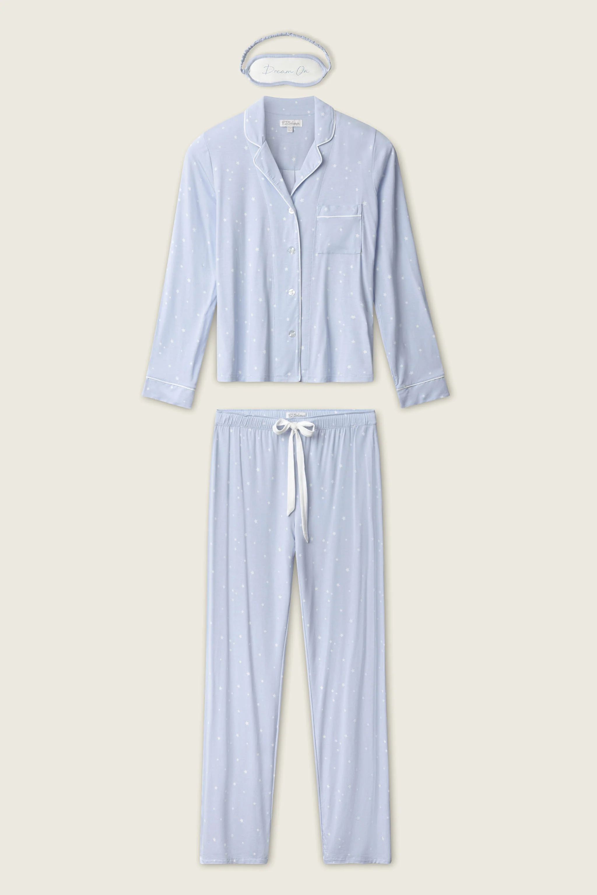 Modal Basics Star Print 3-Piece PJ Set - Image 6