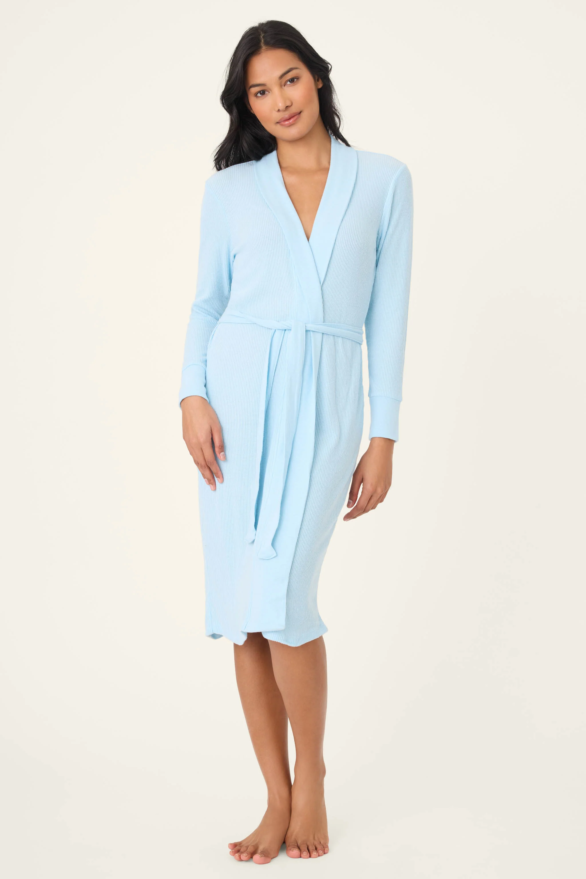 Textured Essentials Light Sky Robe