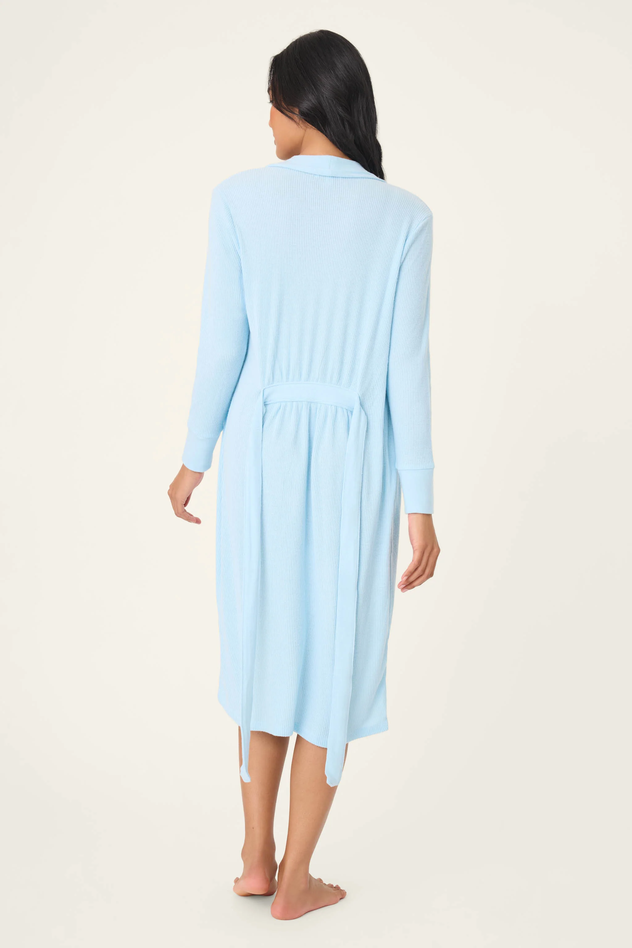 Textured Essentials Light Sky Robe - Image 2