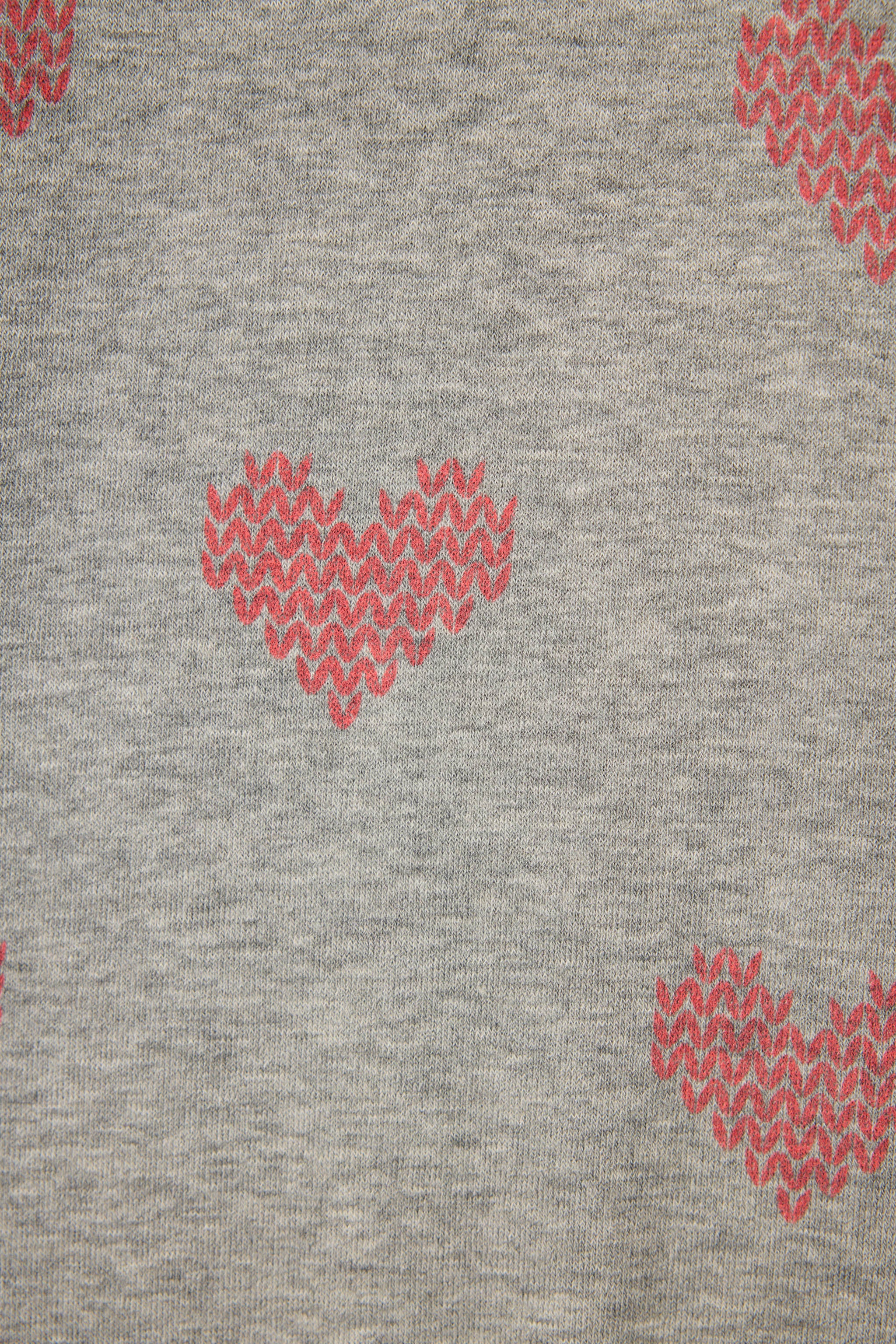 Heart Print Fleece PJ Set - Image 2