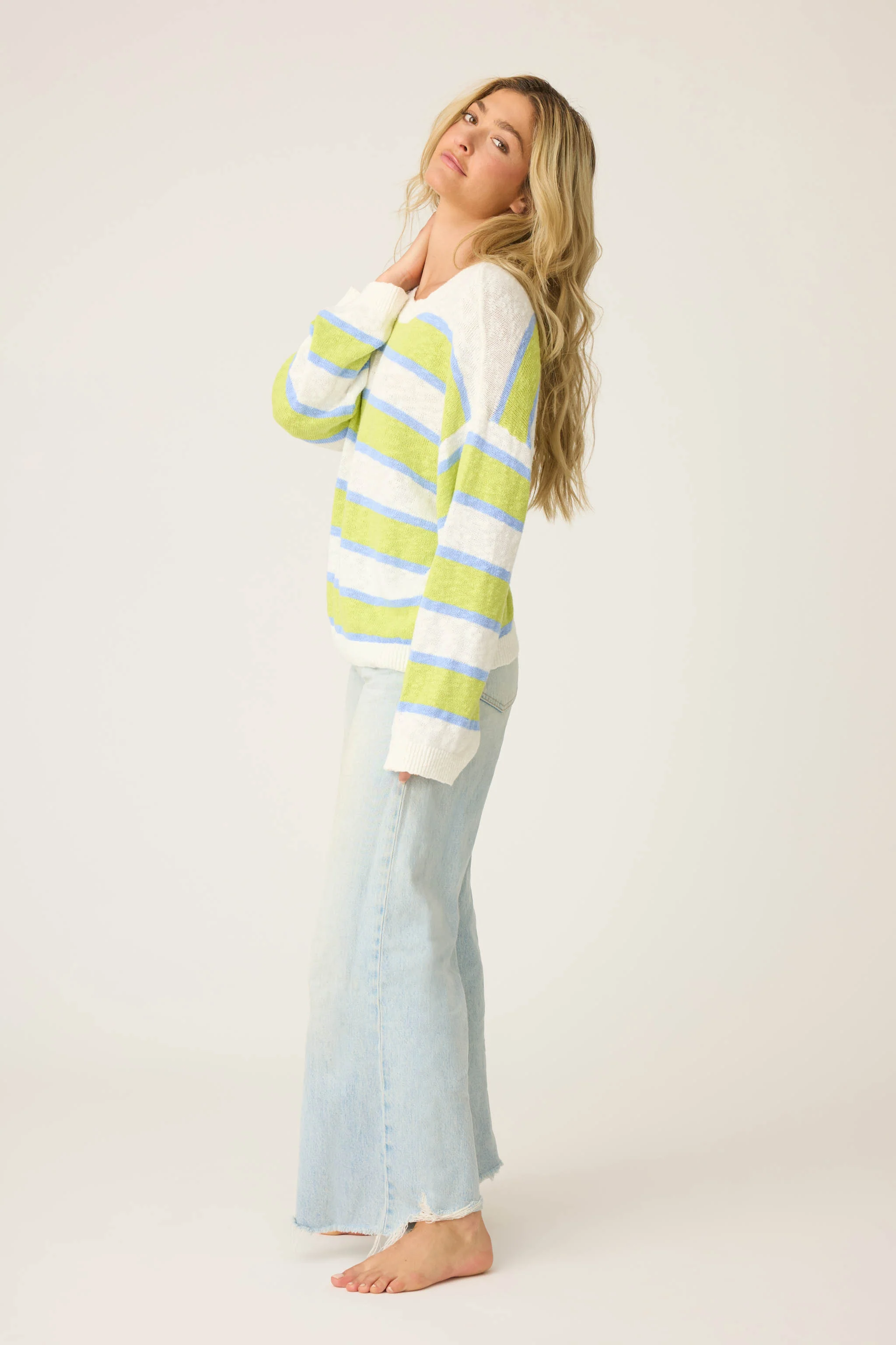 Beautiful Life Striped Snuggle Sweater - Image 4