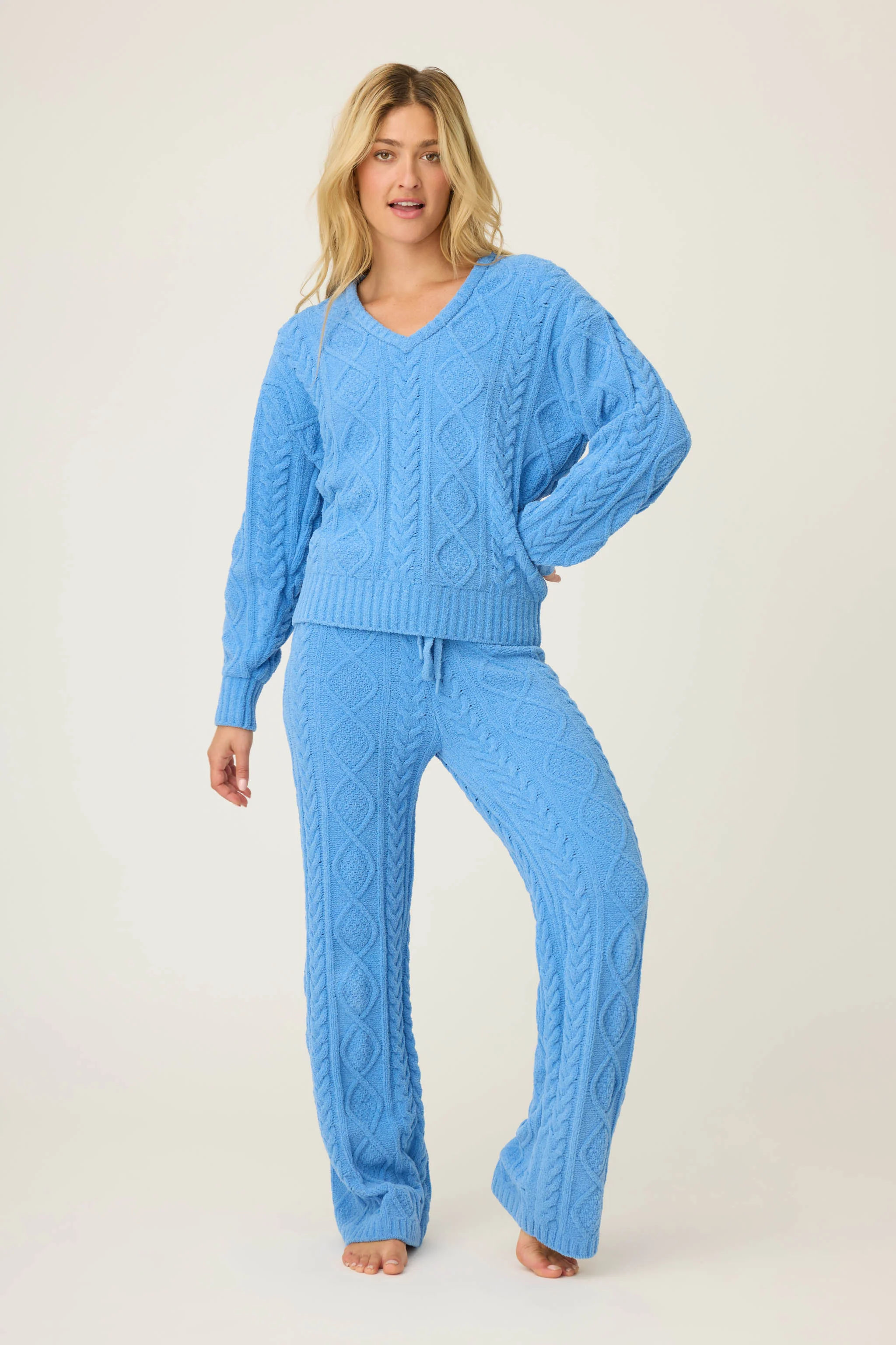 Chenille Cable Knit Long Sleeve Top - Image 4