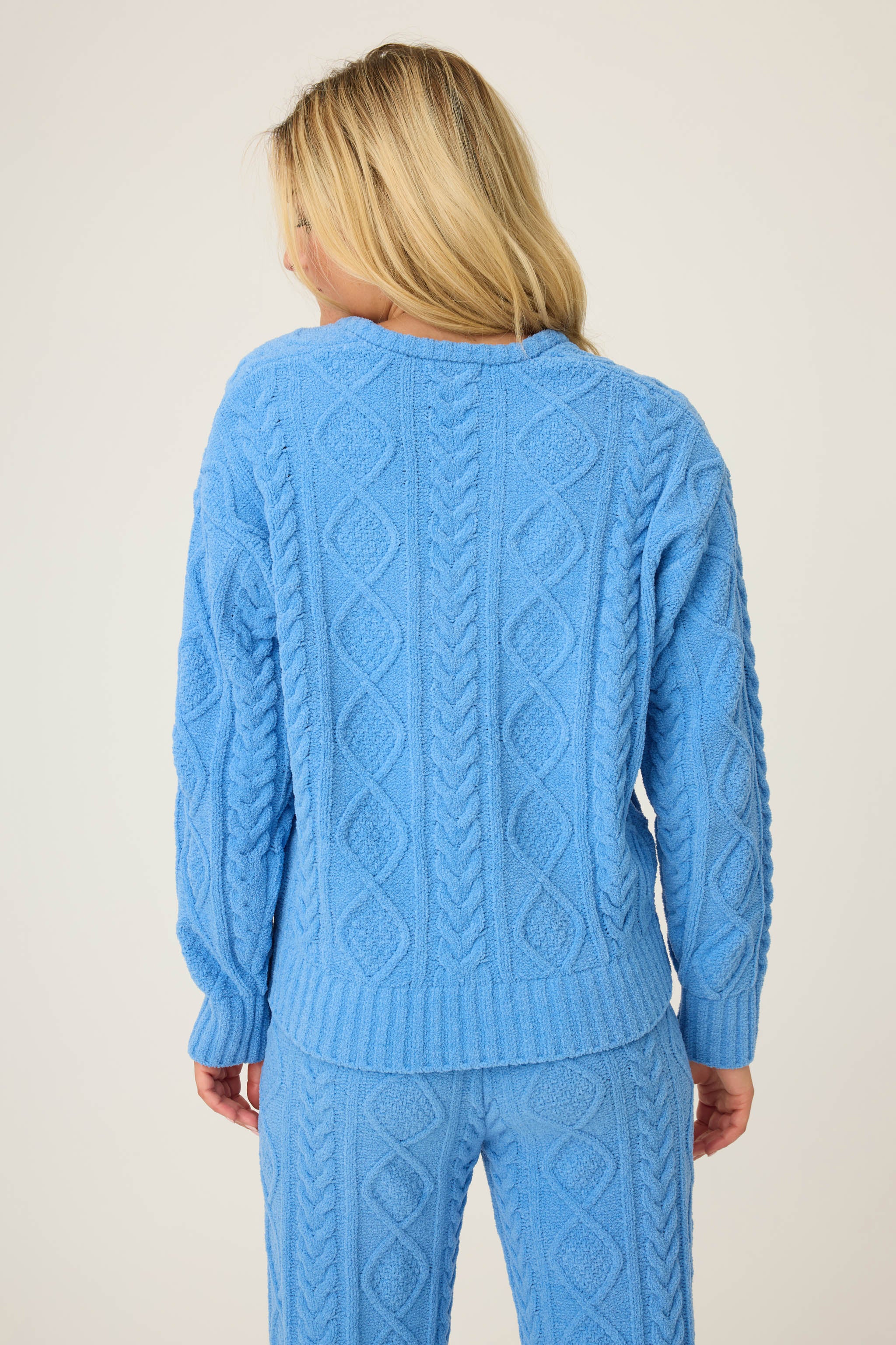 Chenille Cable Knit Long Sleeve Top - Image 6