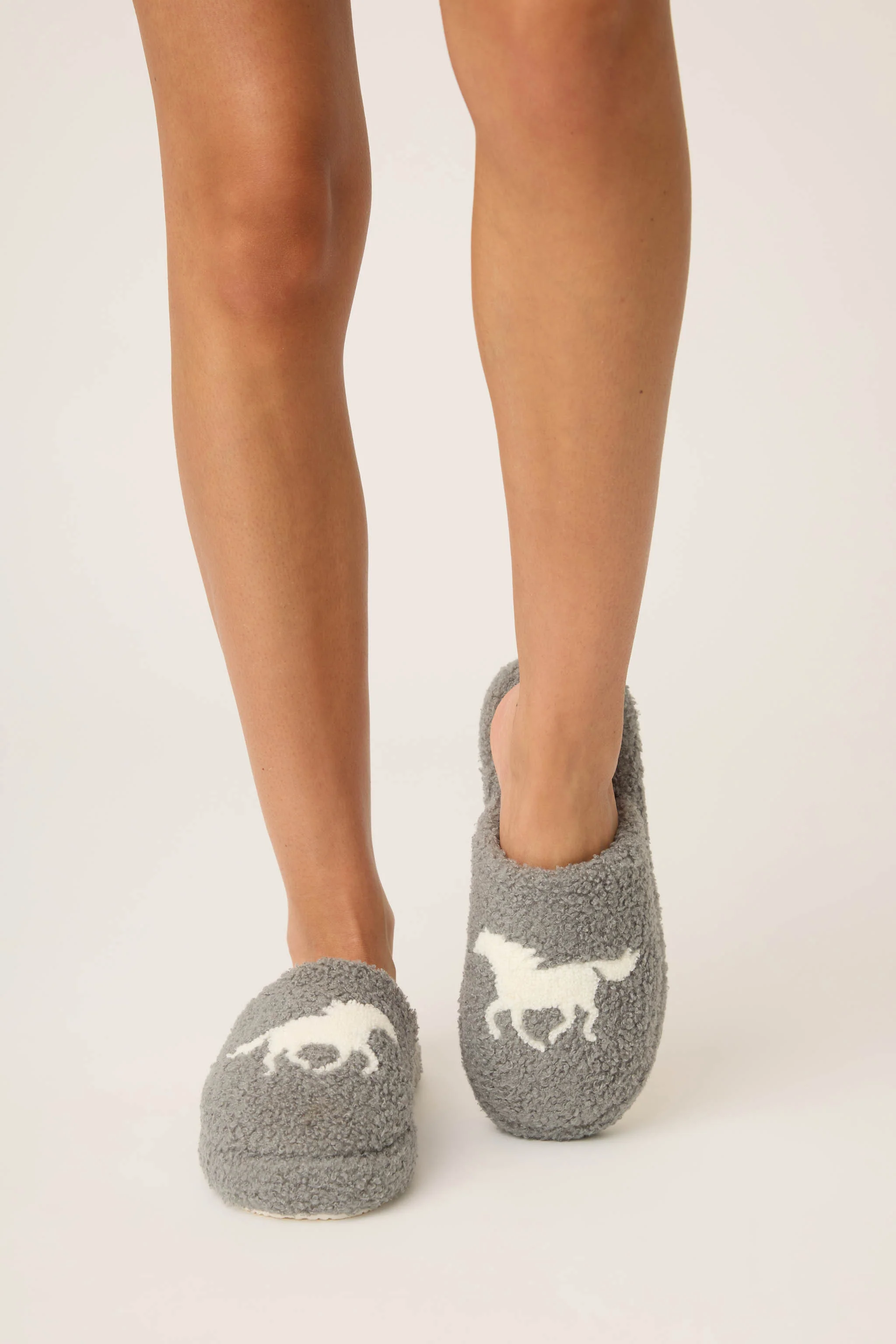 Let's Get Cozy Horse Fleece Slipper - Image 2