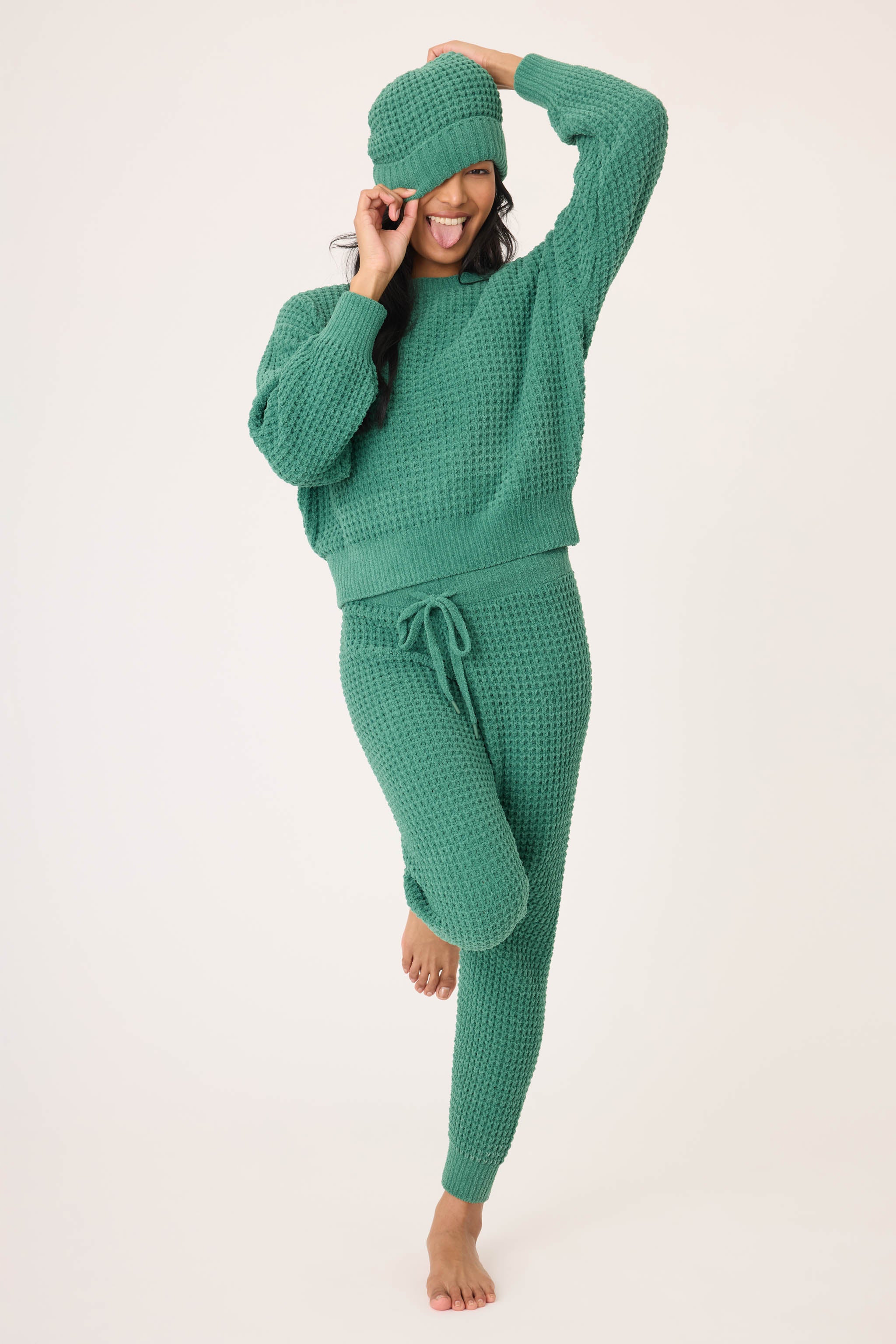 Chenille Waffle Forest Beanie - Image 4