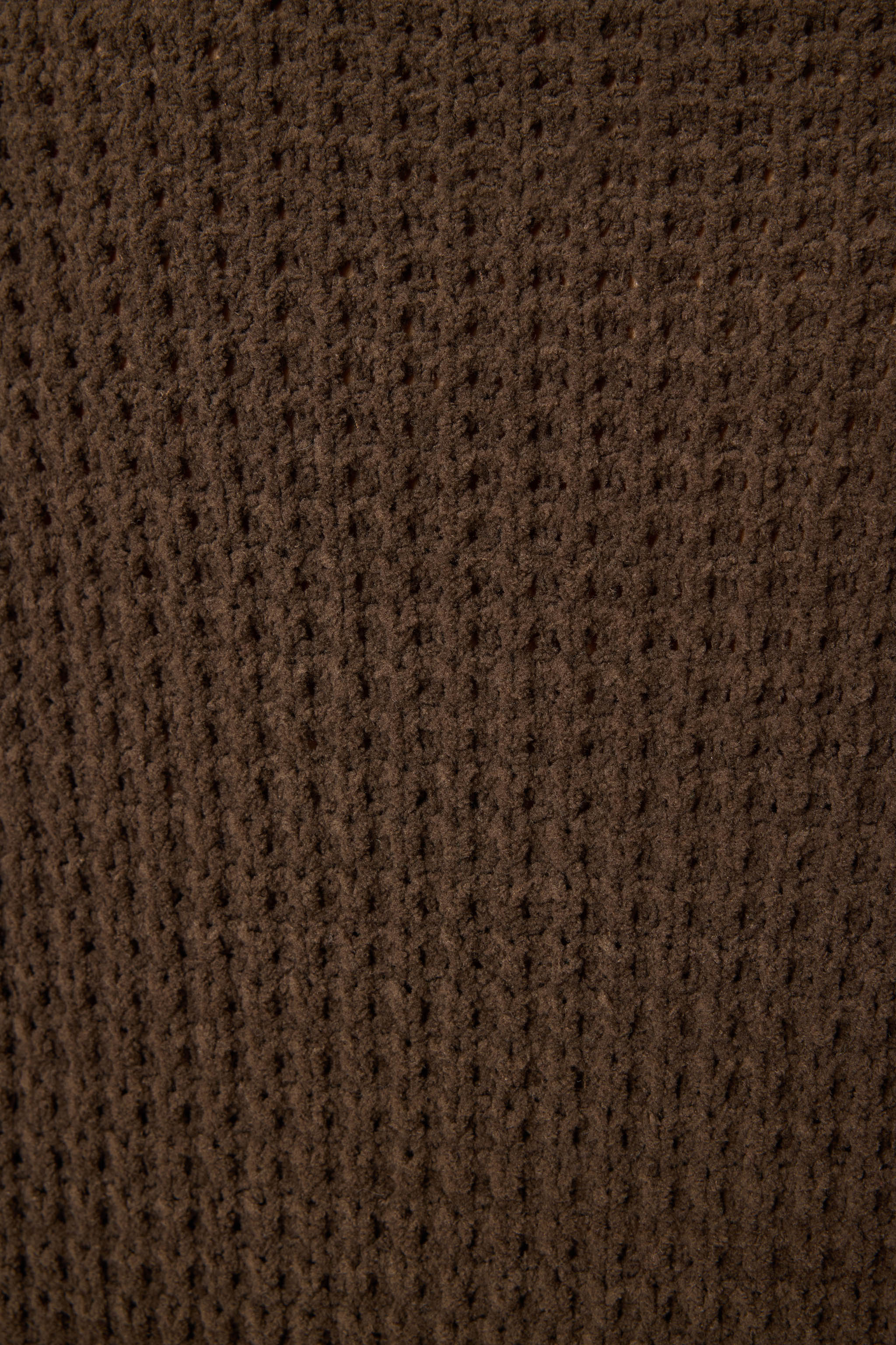 Chenille Waffle Long Sleeve Chocolate Top - Image 6
