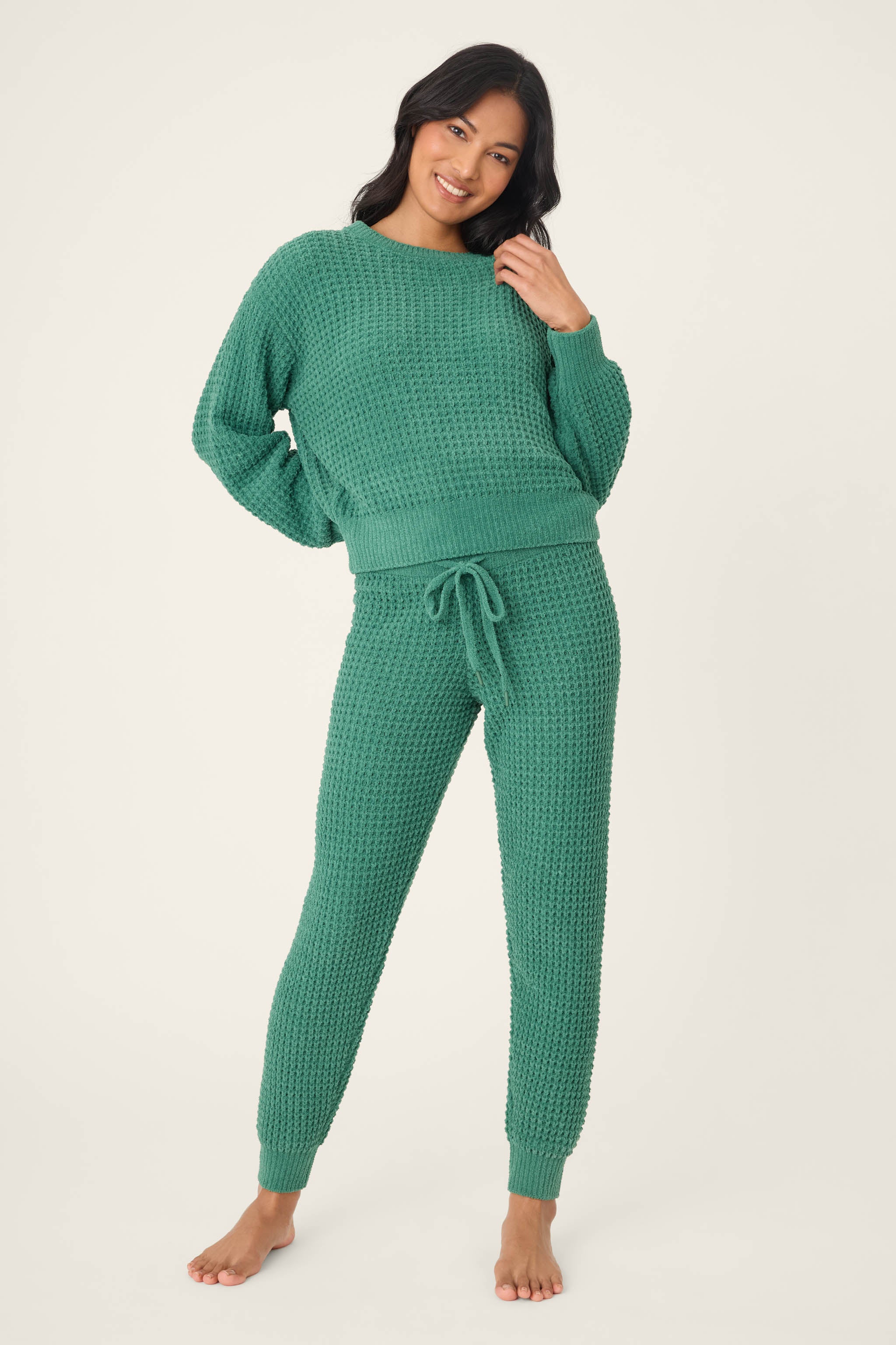 Chenille Waffle Forest Banded Pants - Image 3