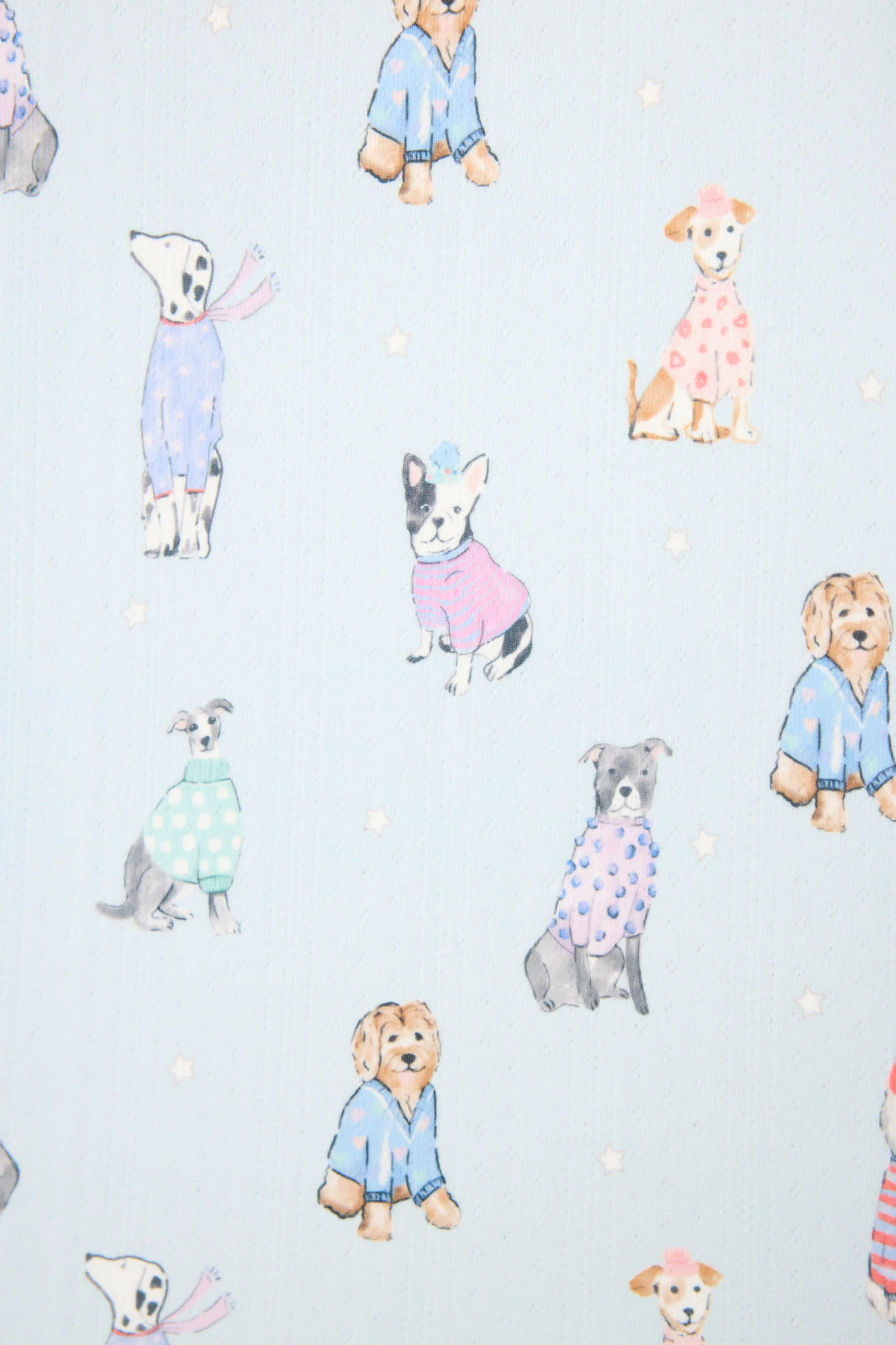 Doggone Cold Dog Print Pointelle Long Sleeve Top - Image 2