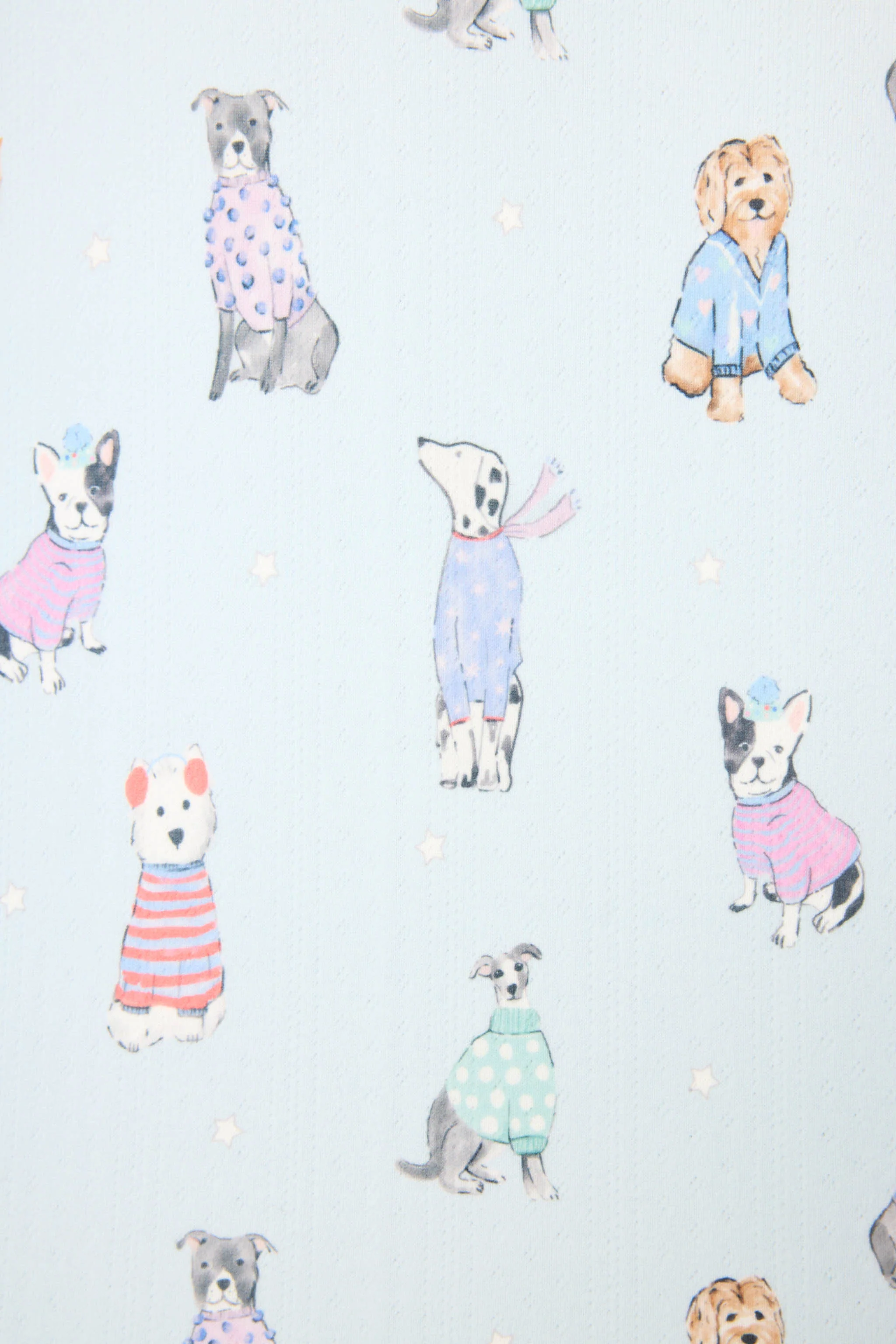 Doggone Cold Dog Print Pointelle Banded Pants - Image 2
