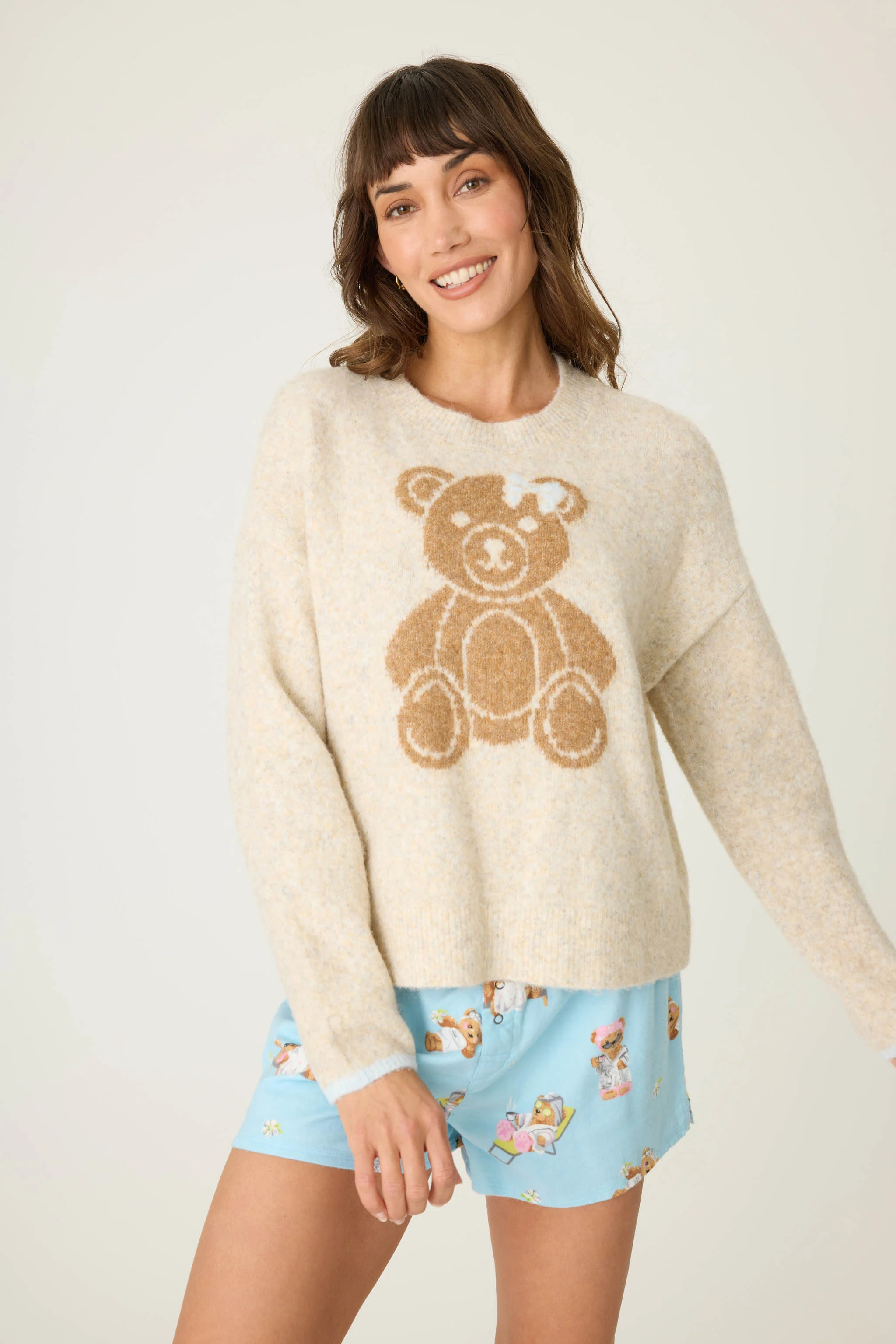 Teddy Bear Graphic Snuggle Sweater - Image 2