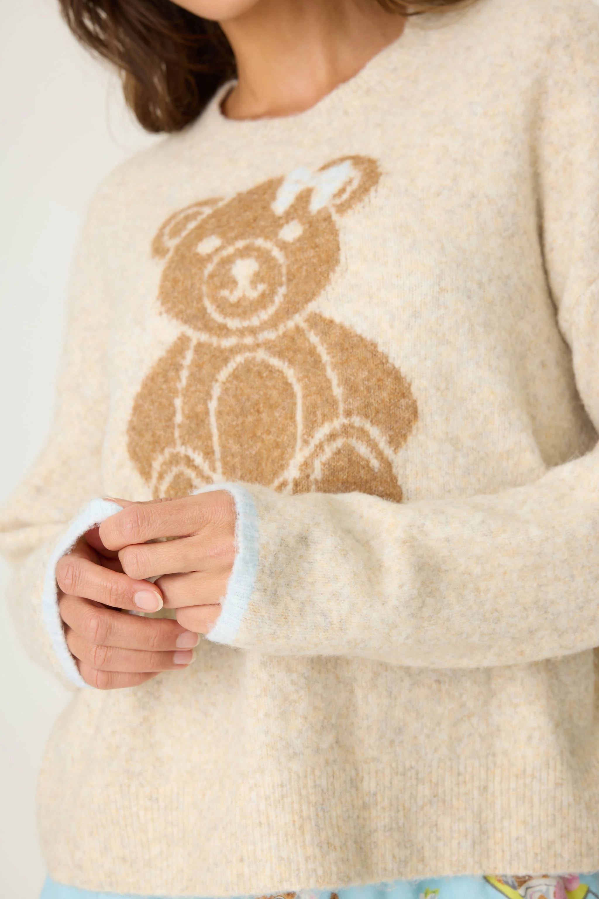 Teddy Bear Graphic Snuggle Sweater - Image 3