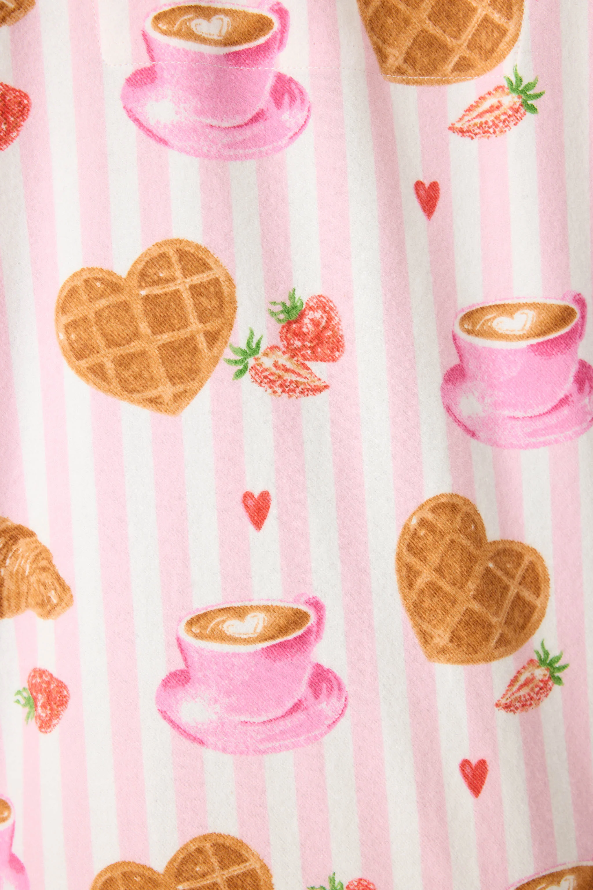 Brunch Club Breakfast Print Flannel Nightshirt - Image 8
