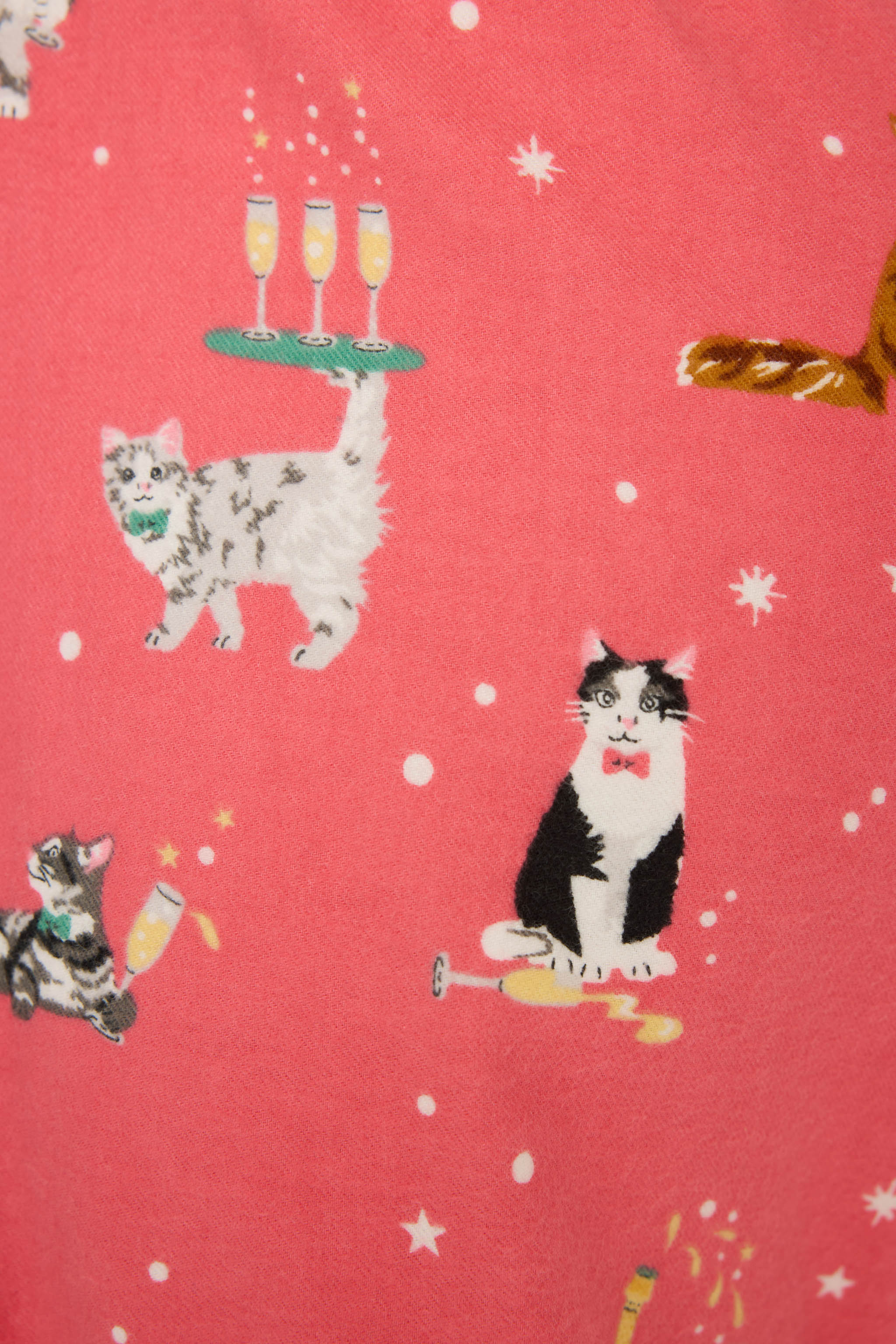 Let's Get Fizzical Cat Print Flannel Pants - Image 2