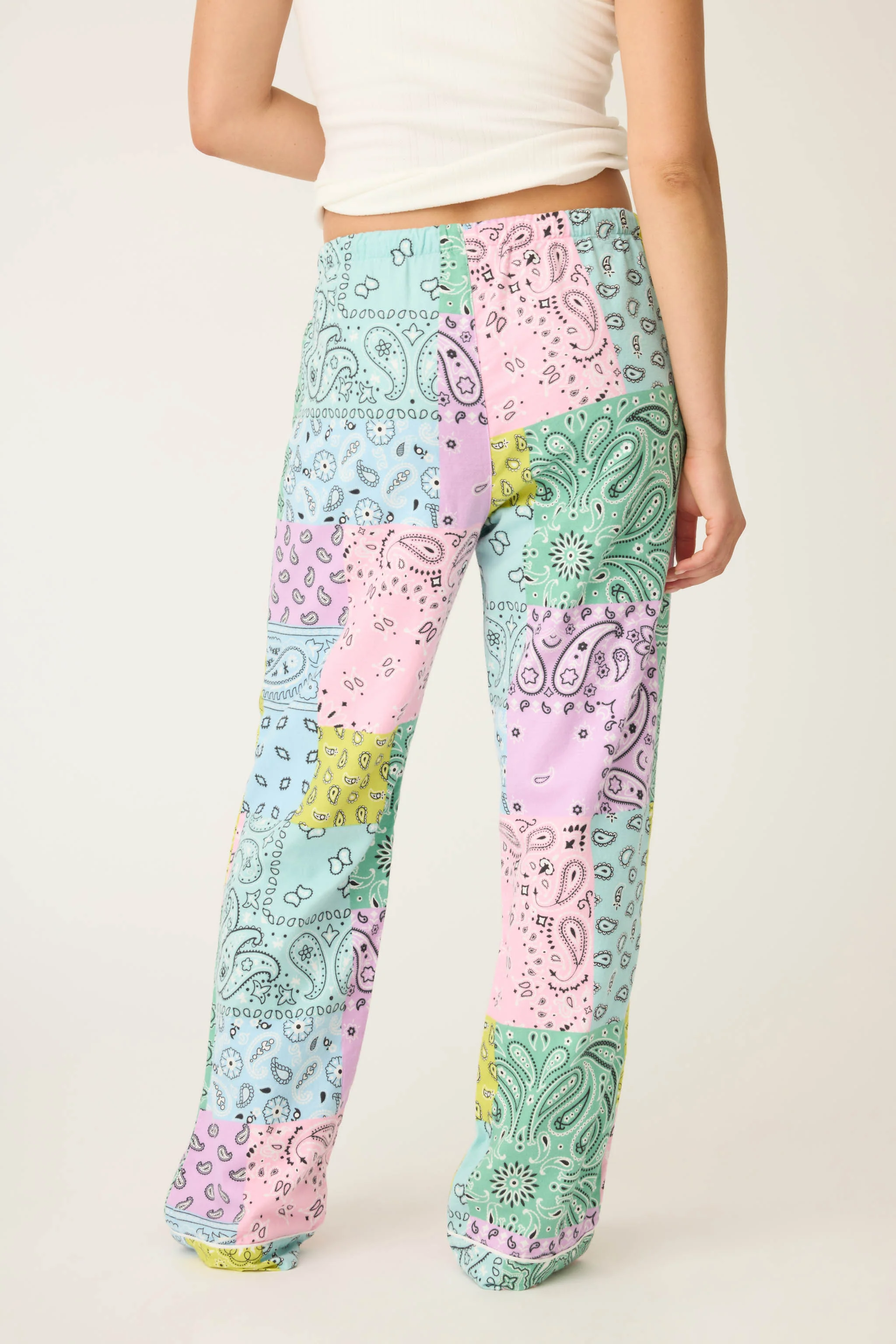 Howdy Honey Paisley Print Flannel Pant - Image 4