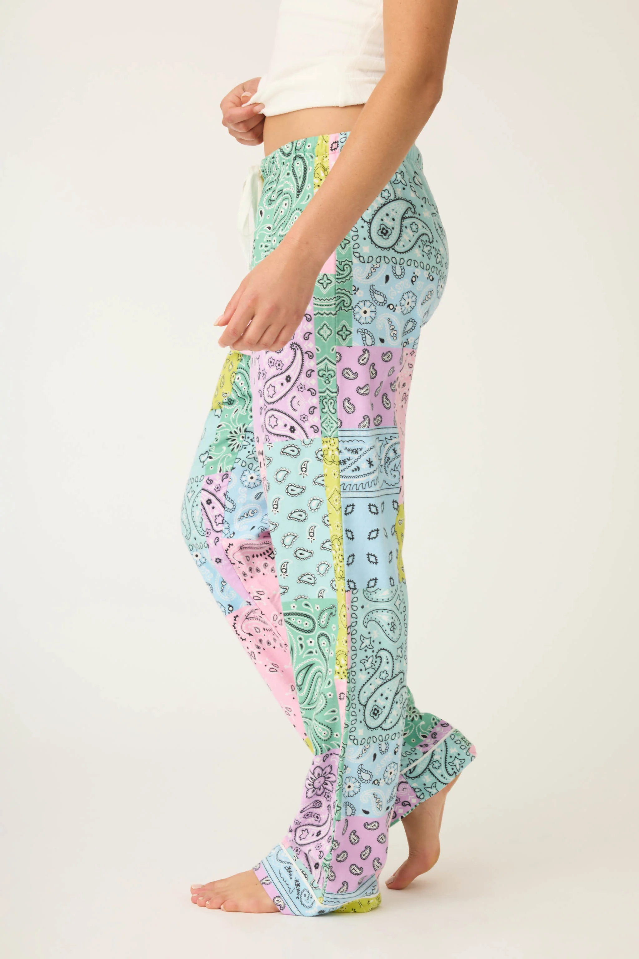 Howdy Honey Paisley Print Flannel Pant - Image 5