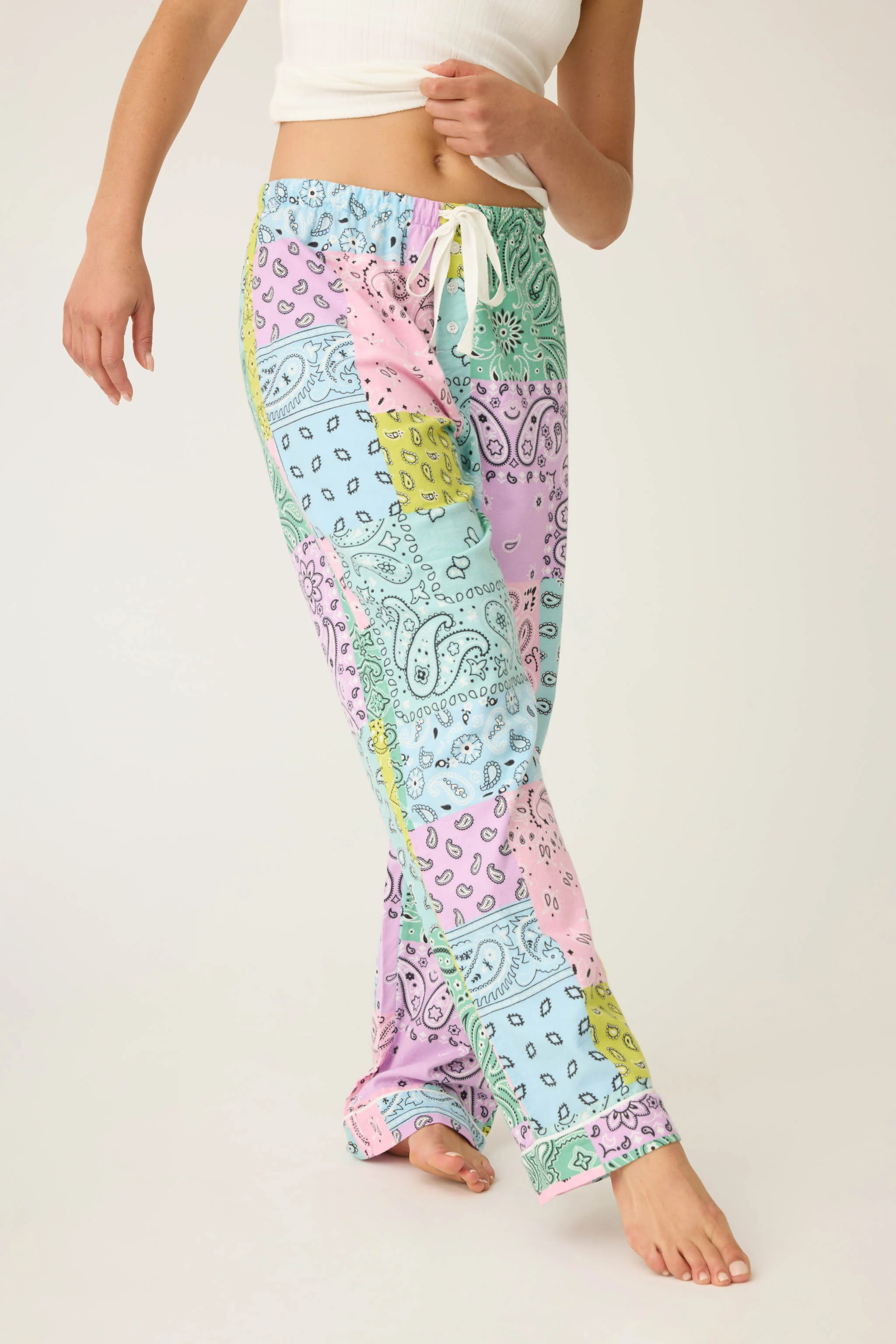 Howdy Honey Paisley Print Flannel Pant - Image 6