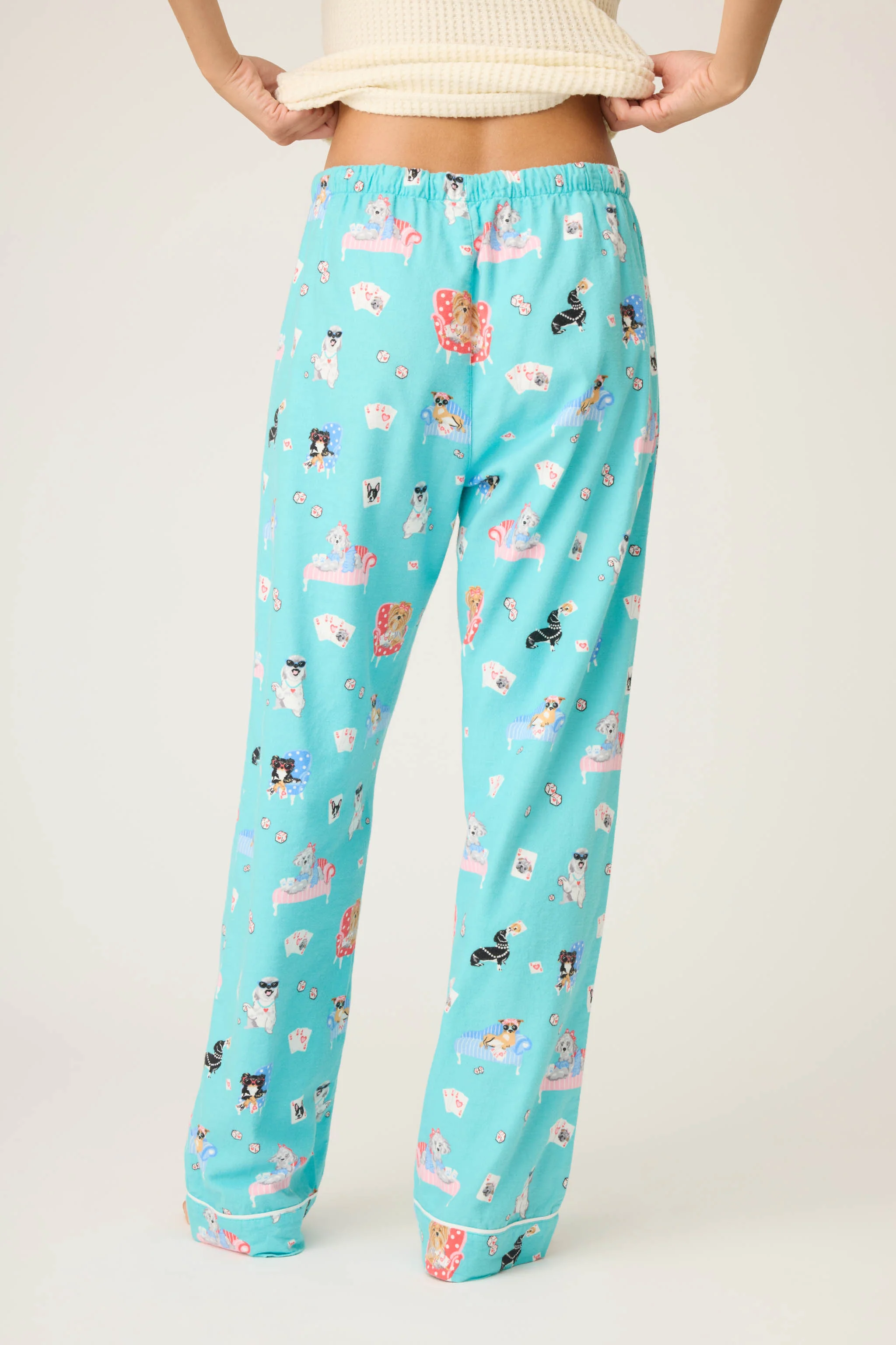 This Is How I Roll Dog Print Flannel Pants - Image 2