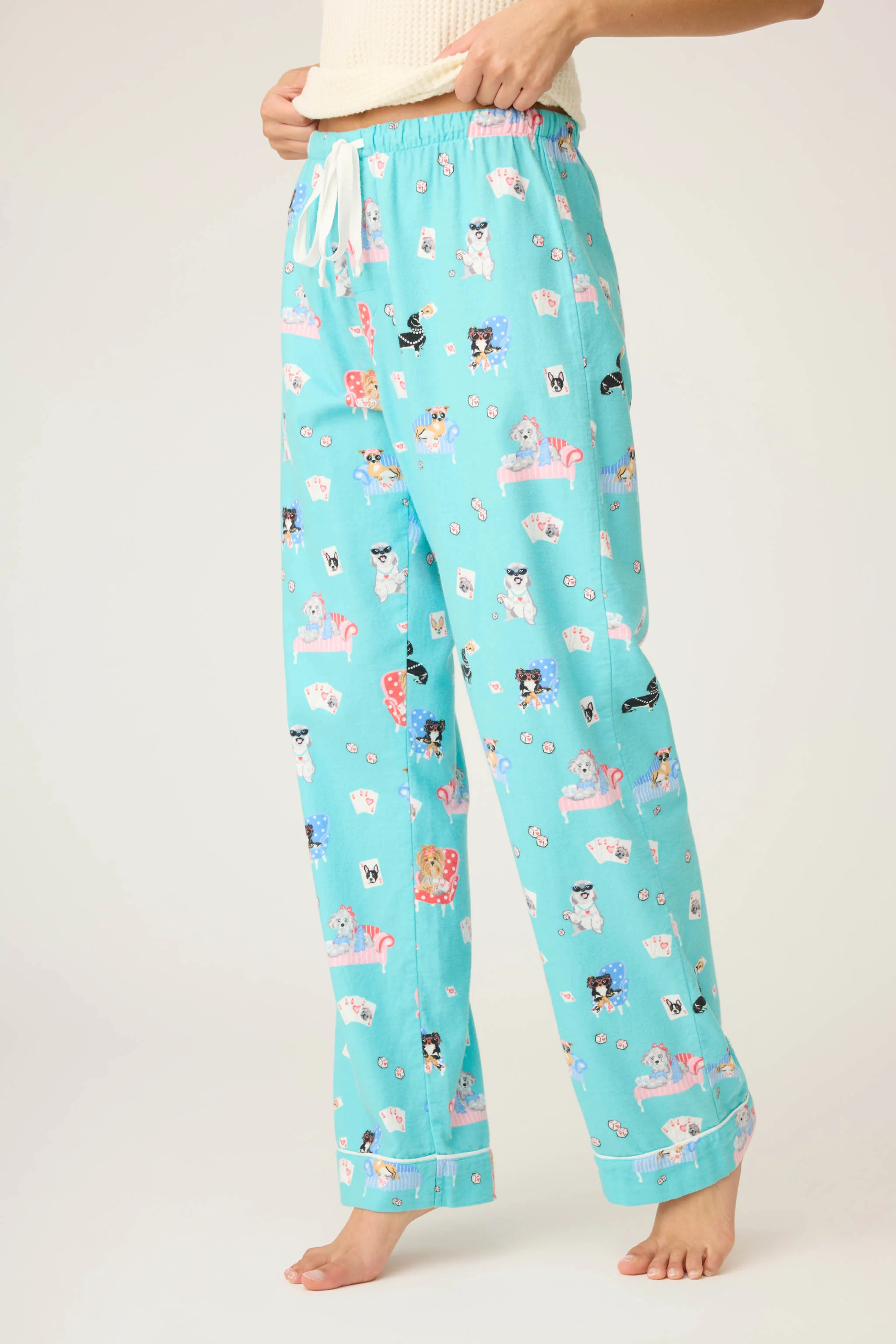 This Is How I Roll Dog Print Flannel Pants - Image 6