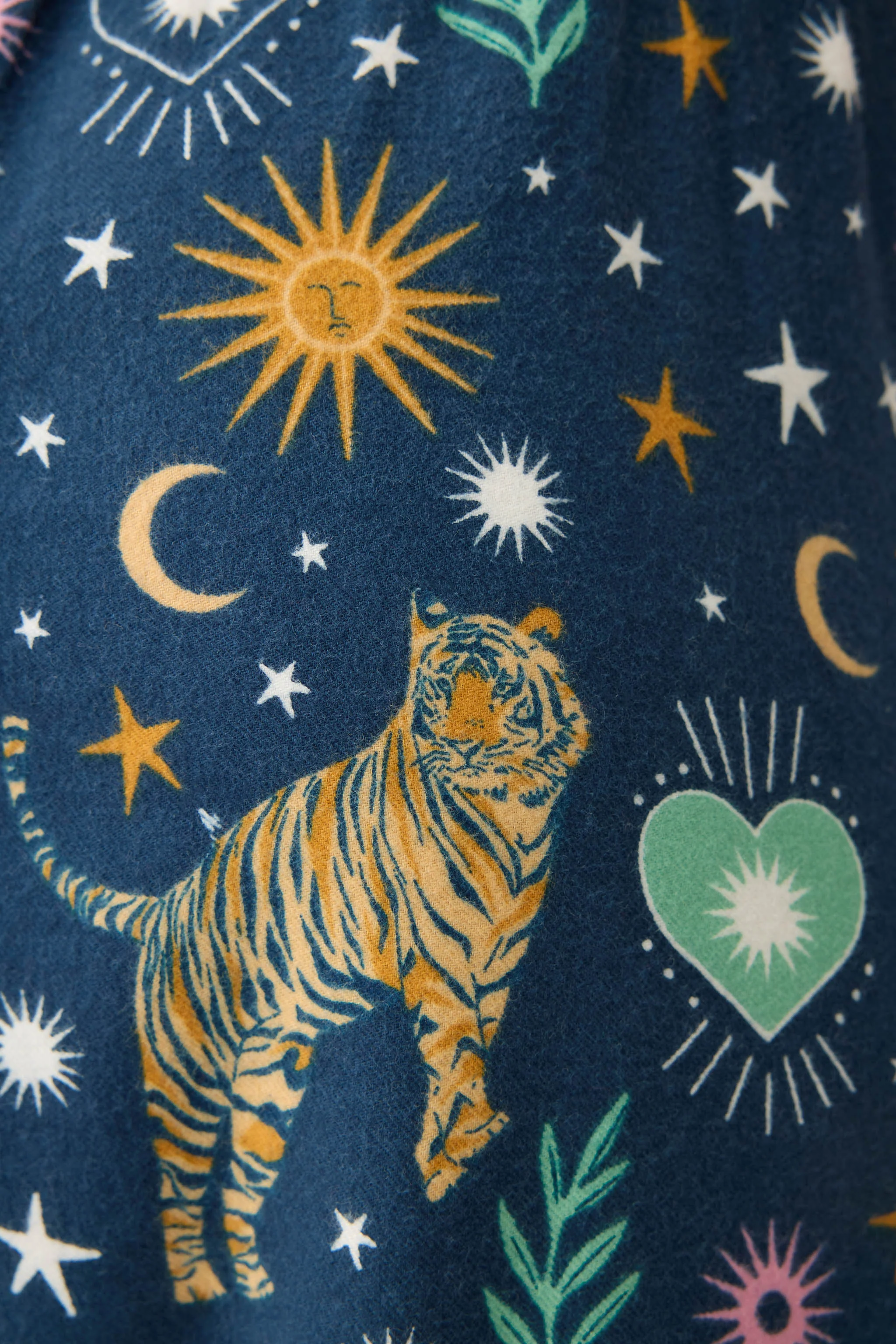 Wild At Heart Tiger Print Flannel Pajama Pants - Image 2