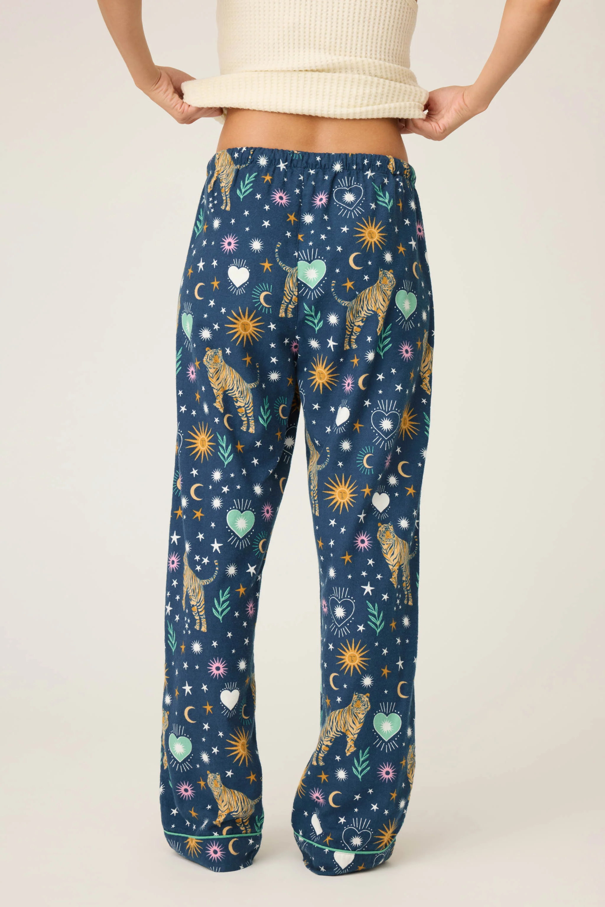 Wild At Heart Tiger Print Flannel Pajama Pants - Image 4