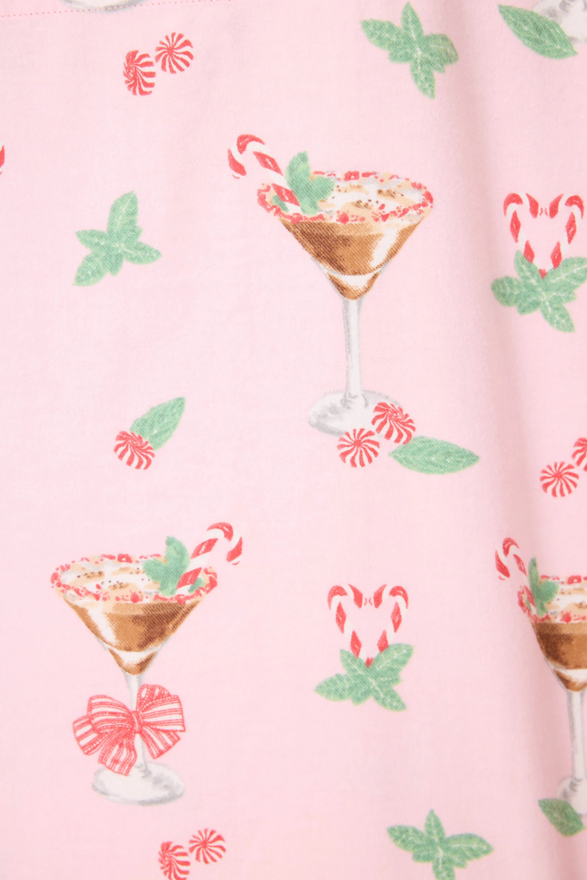 Tini Time Drink Print 3-Piece Flannel PJ Set - Image 2