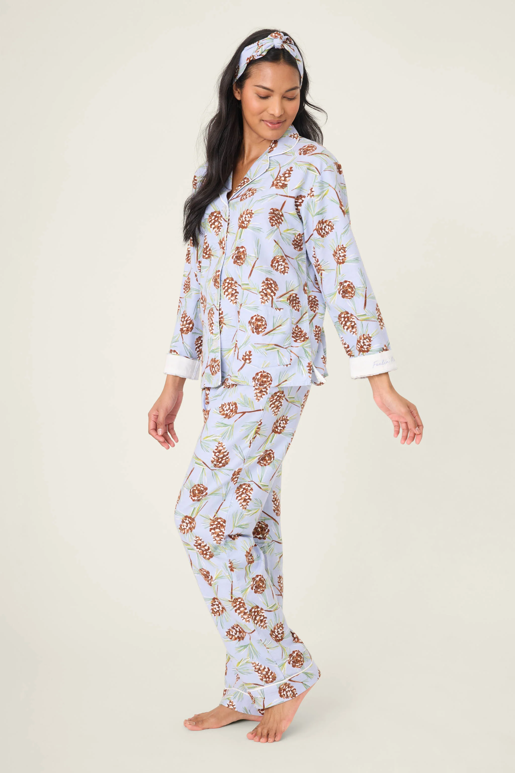 Feelin' Pine 3-Piece Winter Print Flannel PJ Set - Image 3