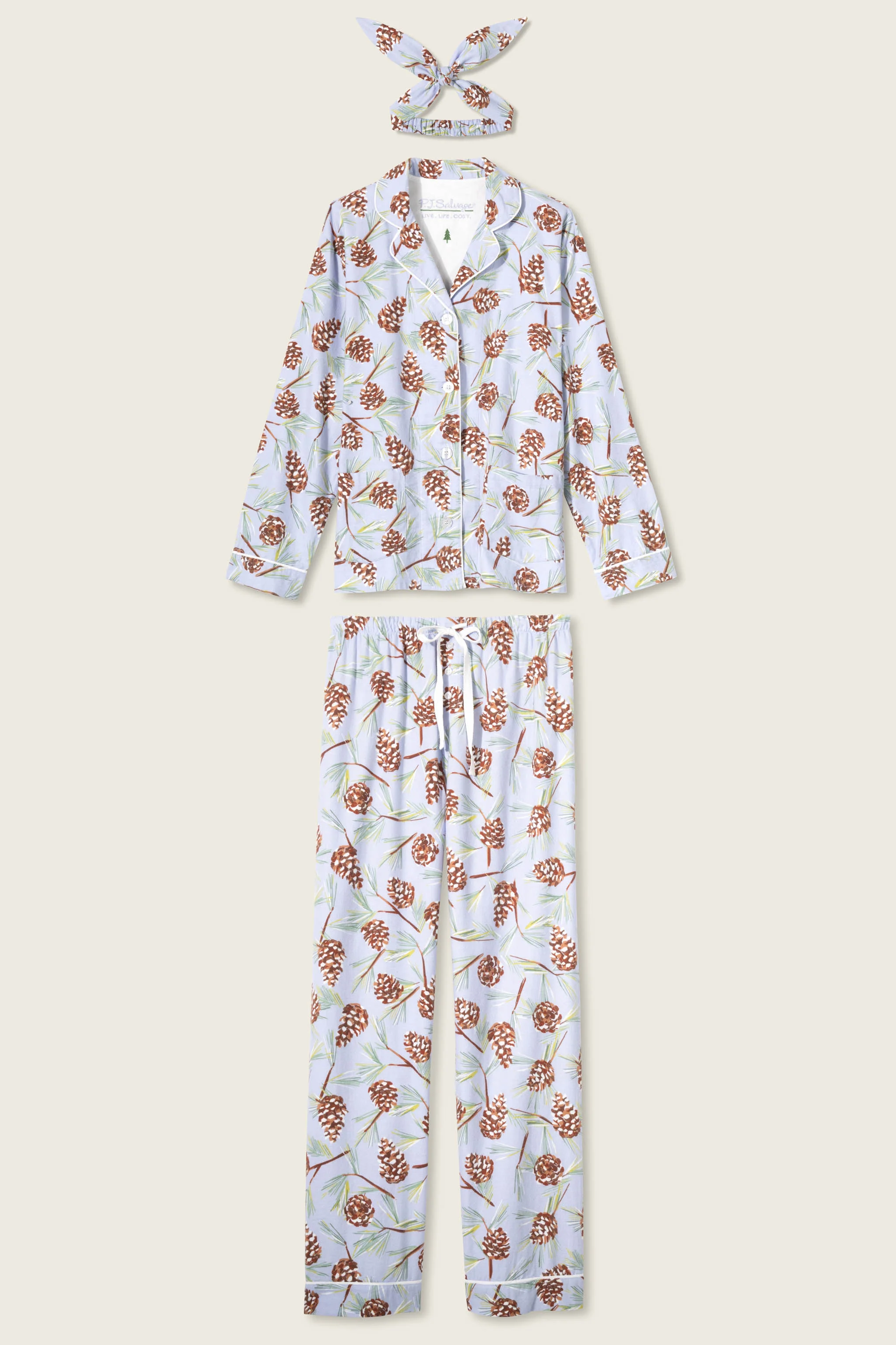 Feelin' Pine 3-Piece Winter Print Flannel PJ Set - Image 6