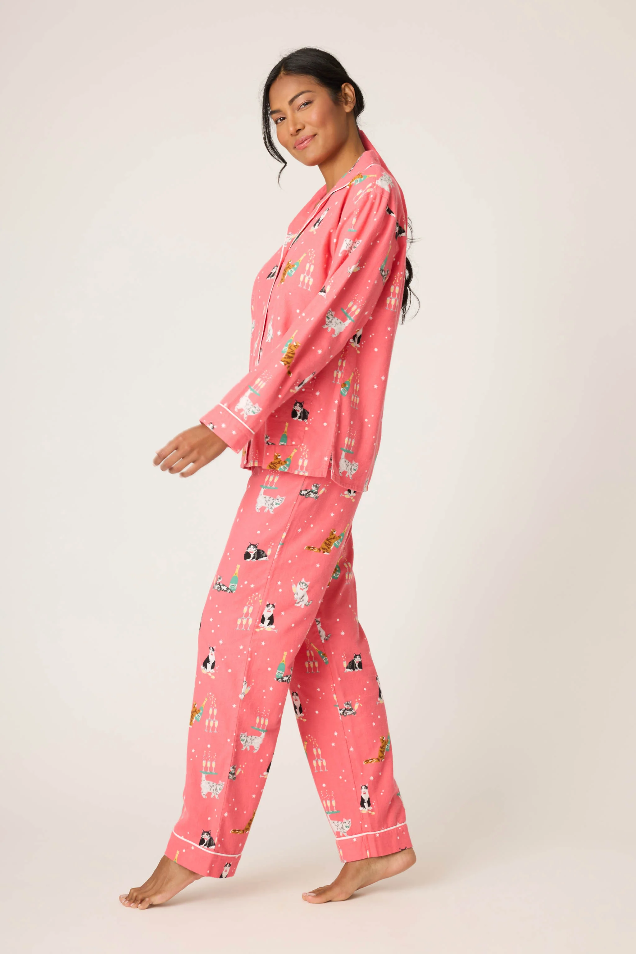 Let's Get Fizzical 3-Piece Flannel PJ Set - Image 3