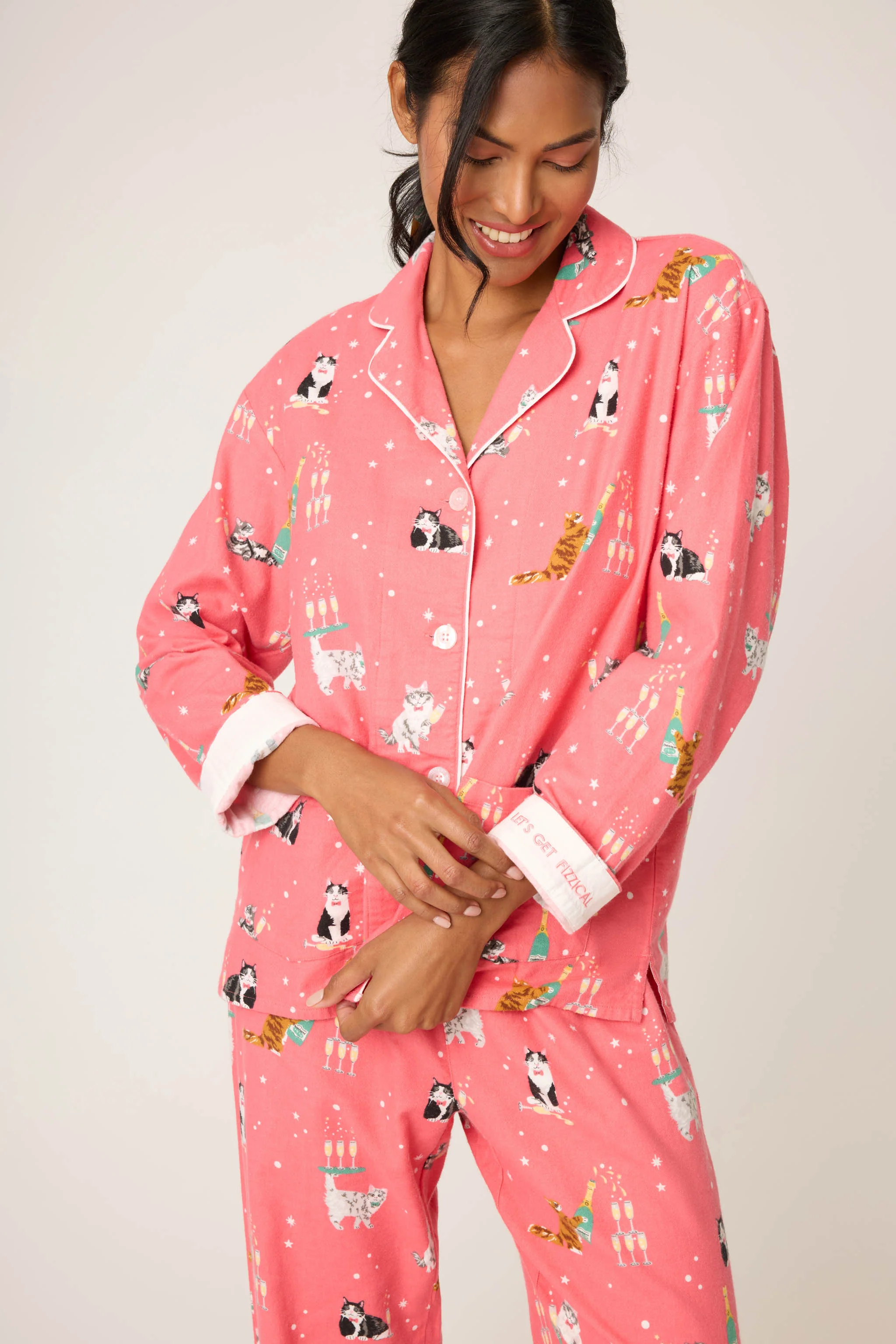 Let's Get Fizzical 3-Piece Flannel PJ Set - Image 5