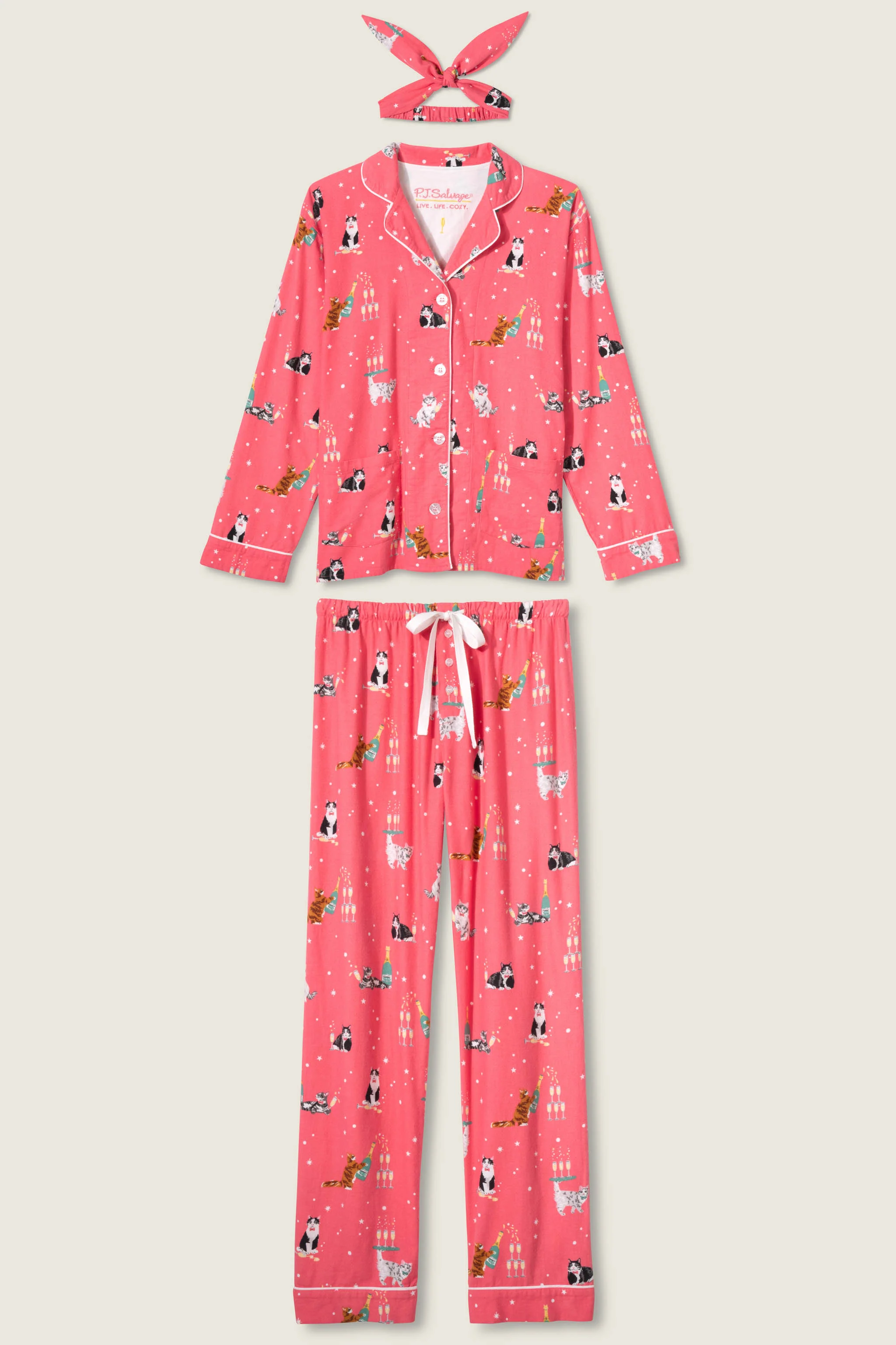 Let's Get Fizzical 3-Piece Flannel PJ Set - Image 6