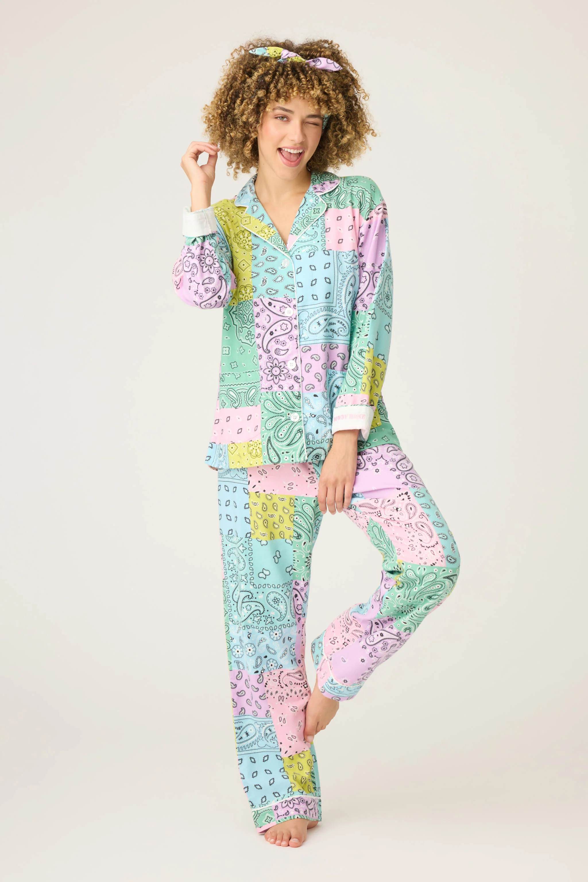 Howdy Honey Paisley 3-Piece Flannel PJ Set