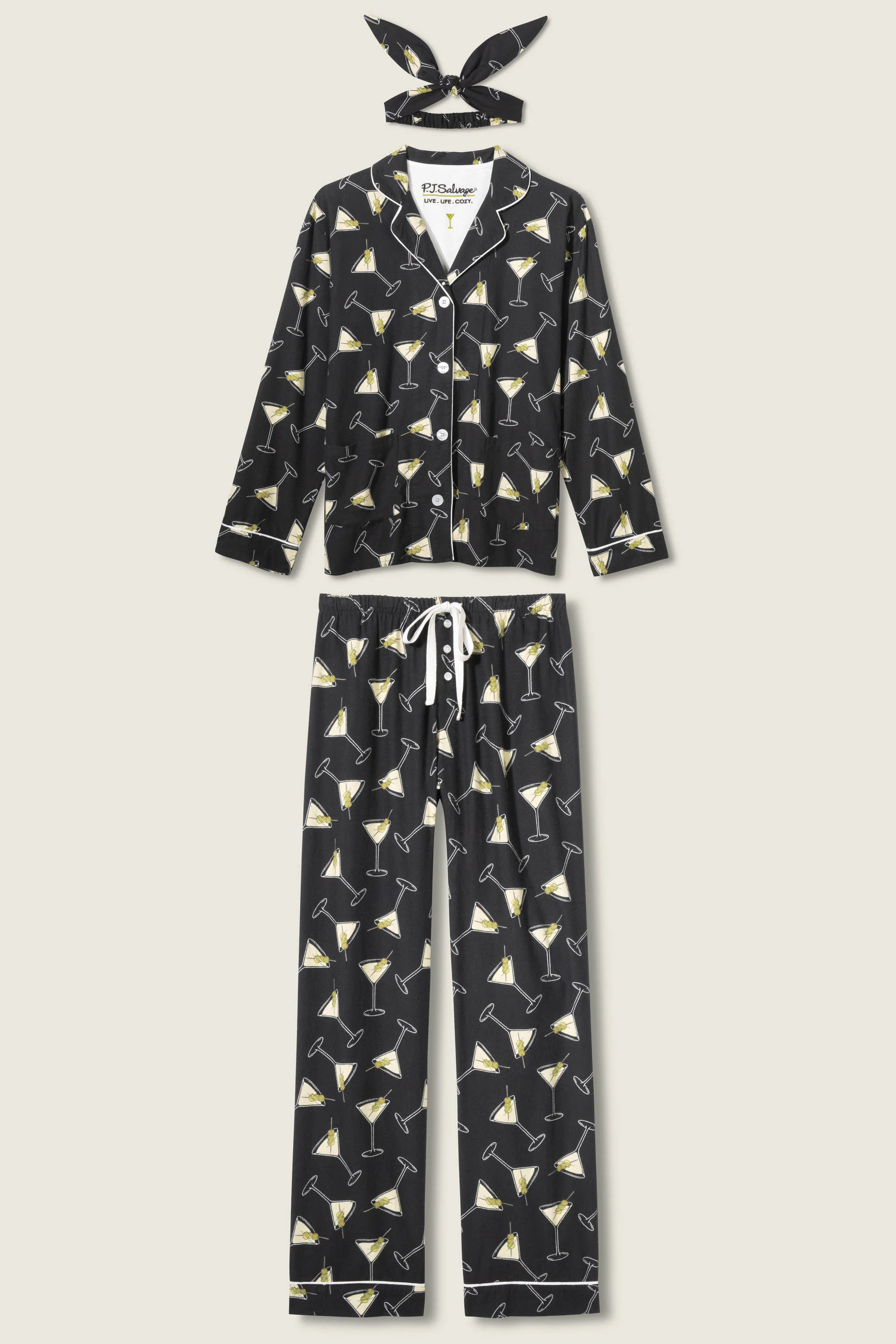 Merrier With A Martini 3-Piece Flannel PJ Set - Image 7