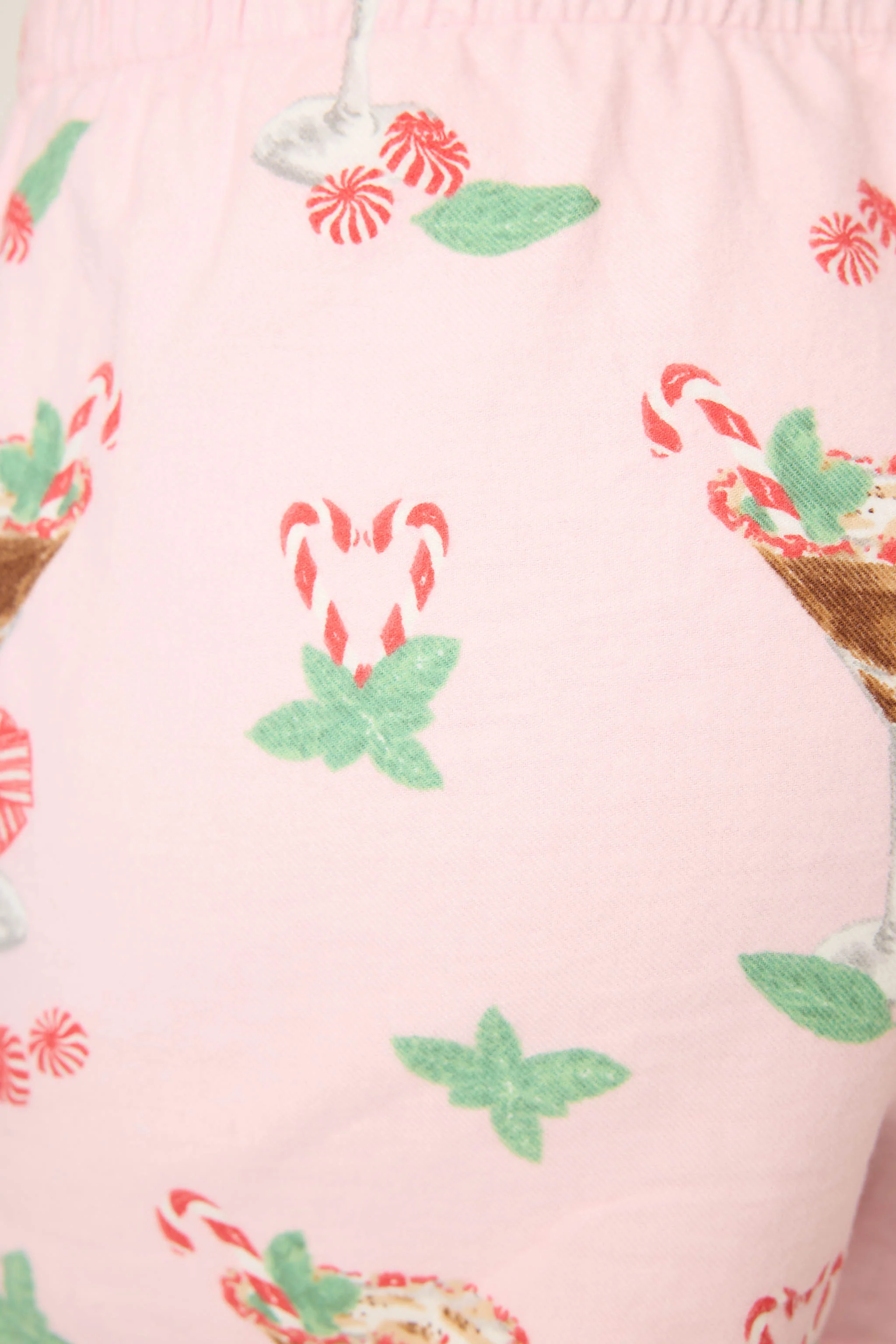 Tini Time Drink Print Flannel Shorts - Image 2