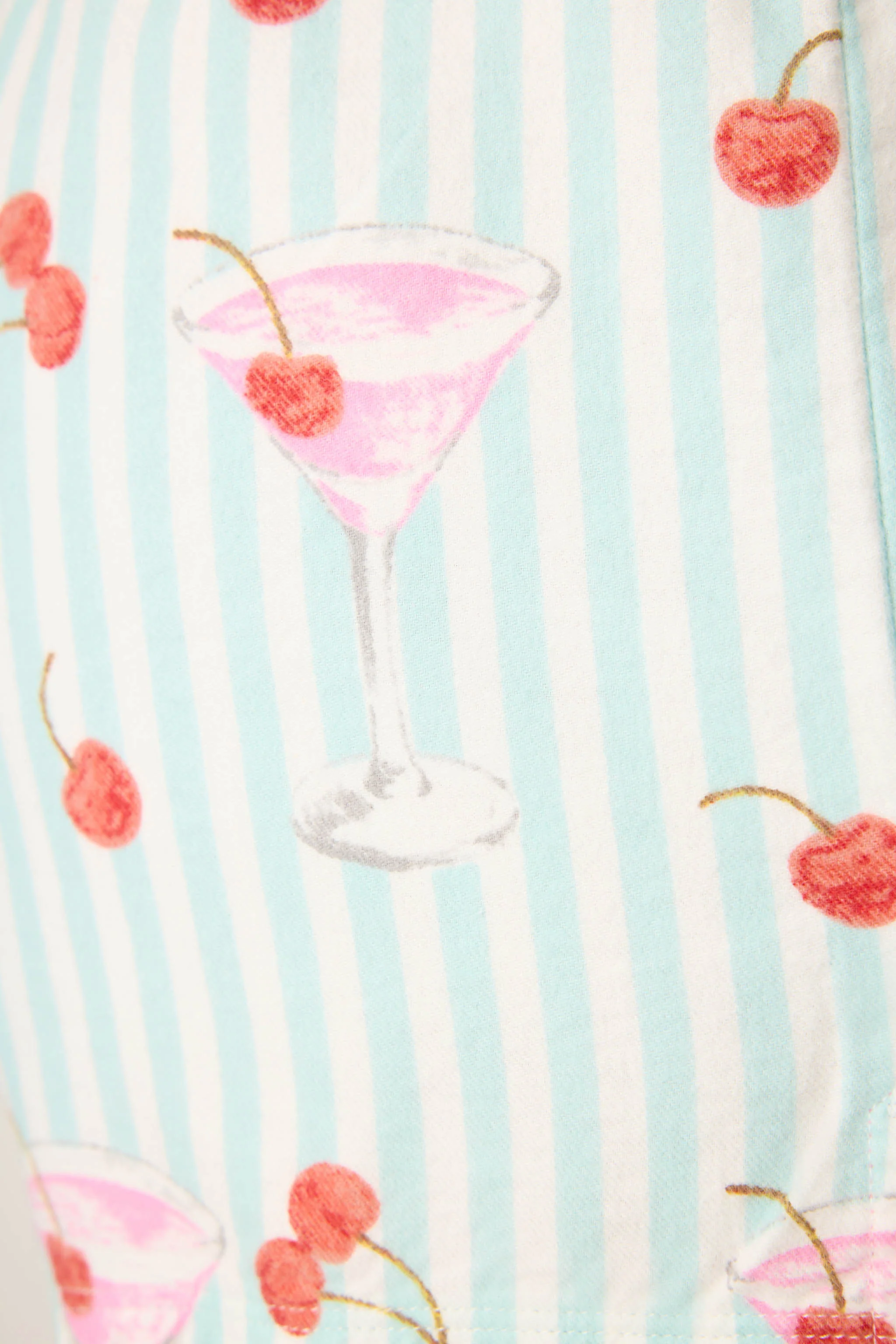 Ma Cherie Cherry Print Flannel Shorts - Image 2