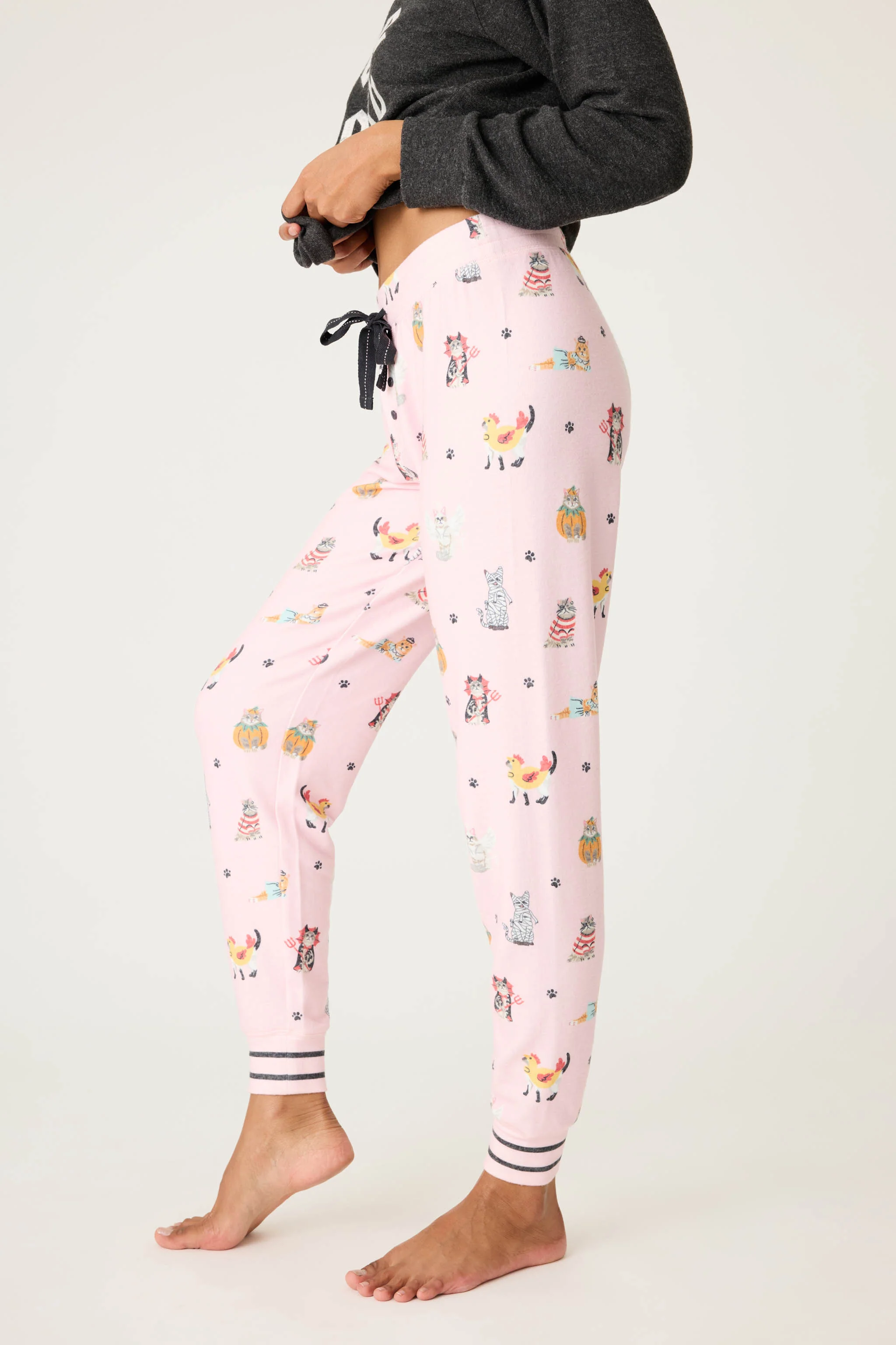 Feline Spooky Halloween Cat Print Banded Pant - Image 4