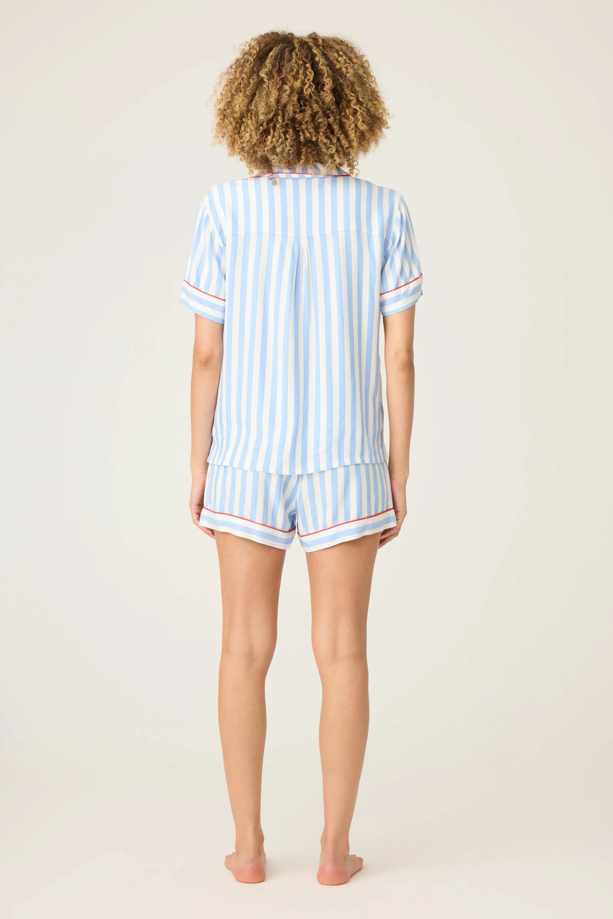 Lady Luck Striped PJ Short Set - Image 2