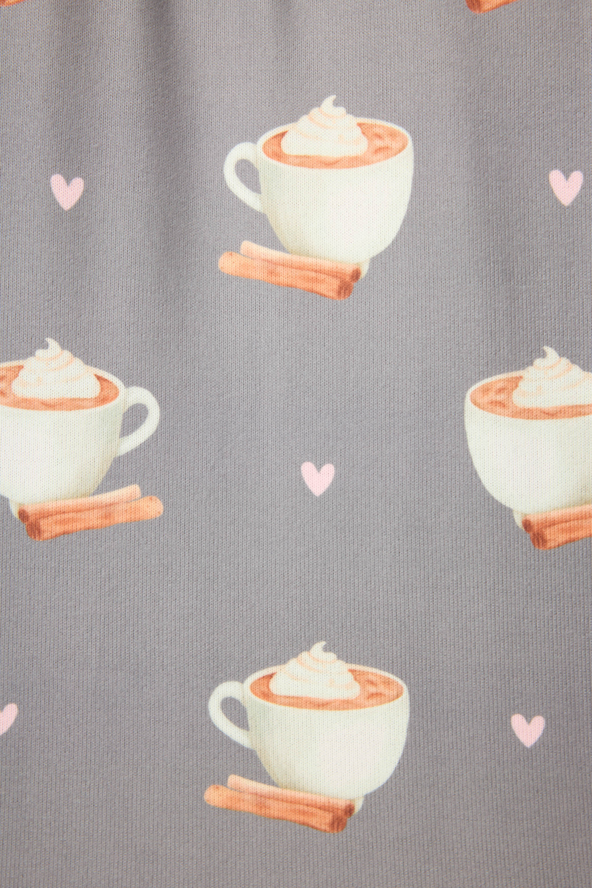 Love You A Latte Coffee Print Long Sleeve Top - Image 7