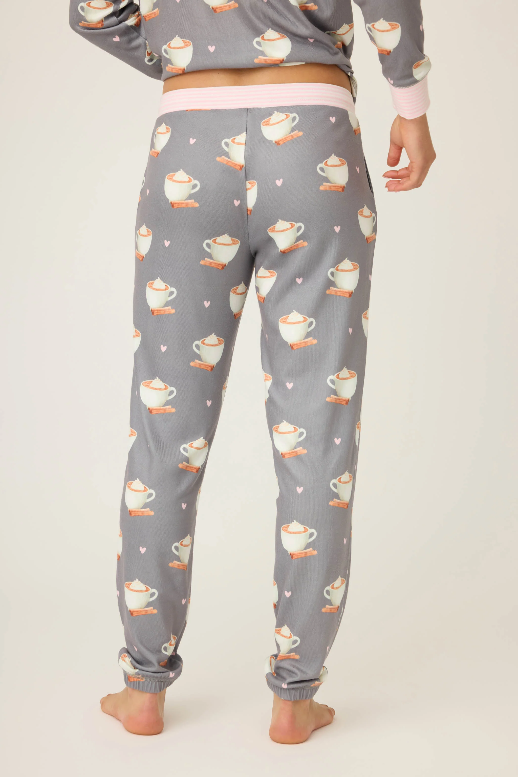 Love You A Latte Coffee Print Banded Pant - Image 6