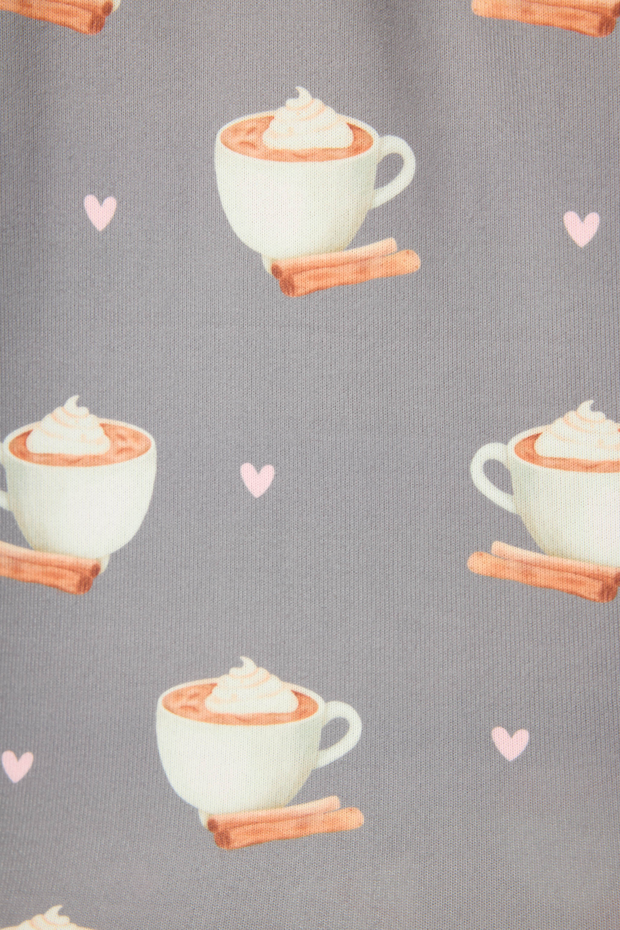 Love You A Latte Coffee Print PJ Set - Image 7