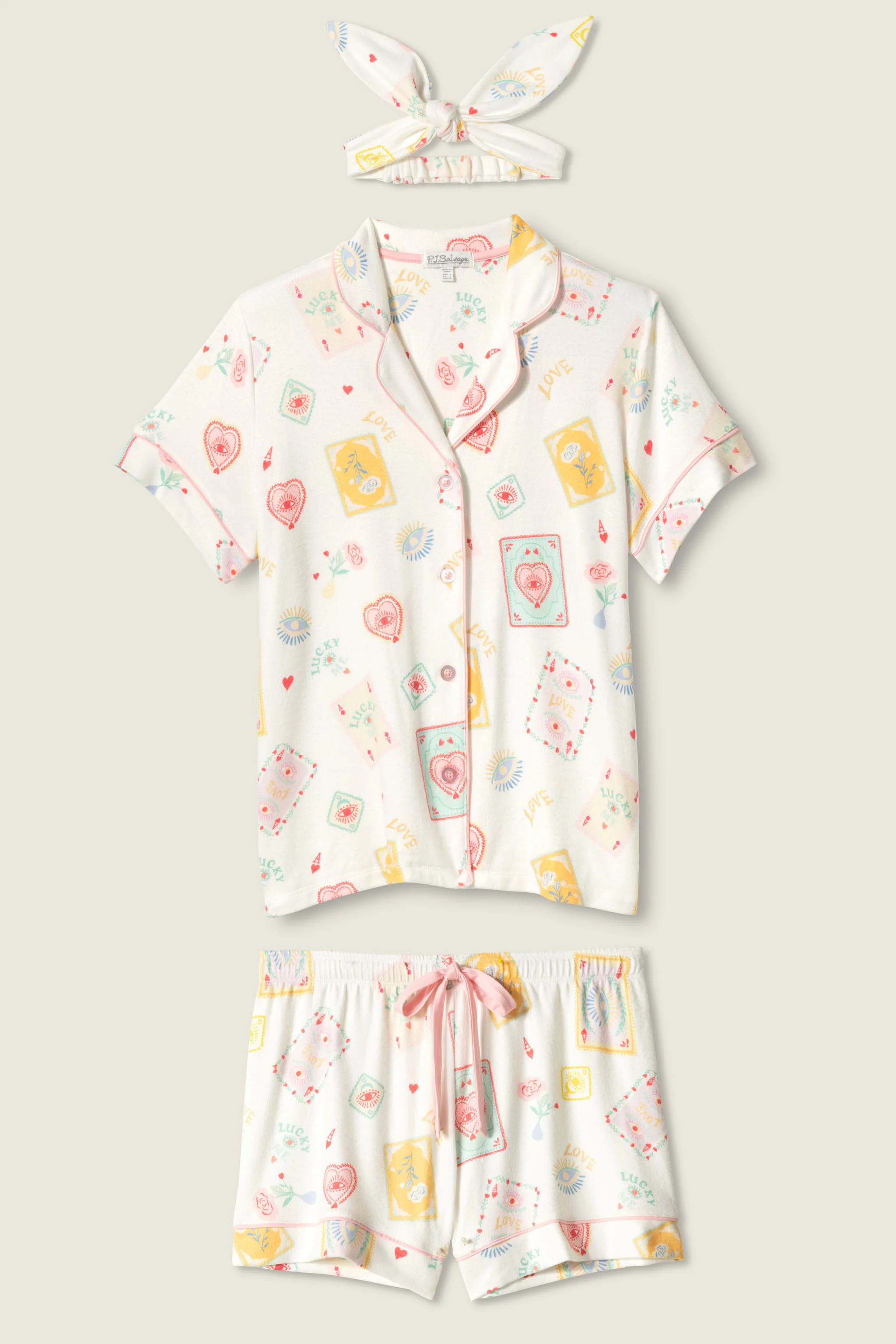 Lucky Me Tarot Card Print 3-Piece PJ Set - Image 2