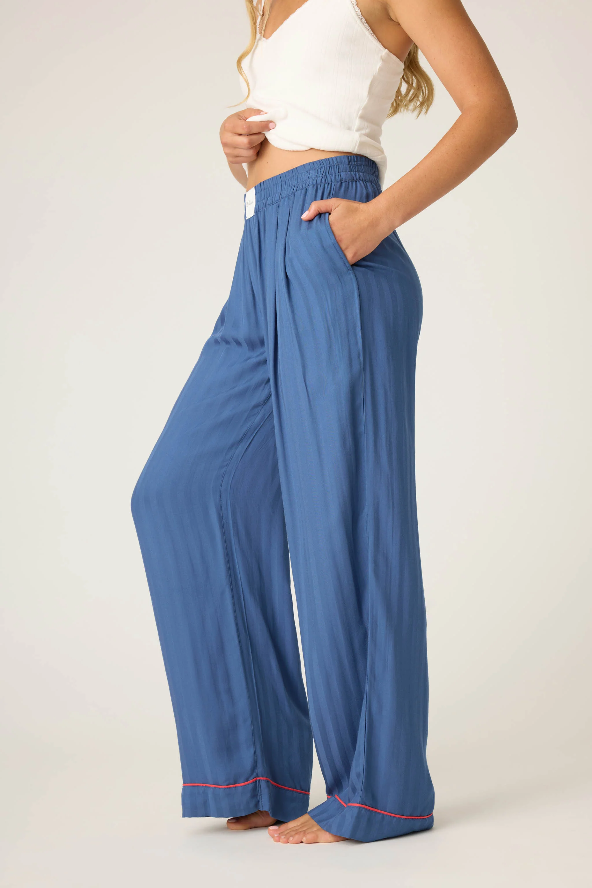 La Rose Striped Open Leg Pants - Image 4