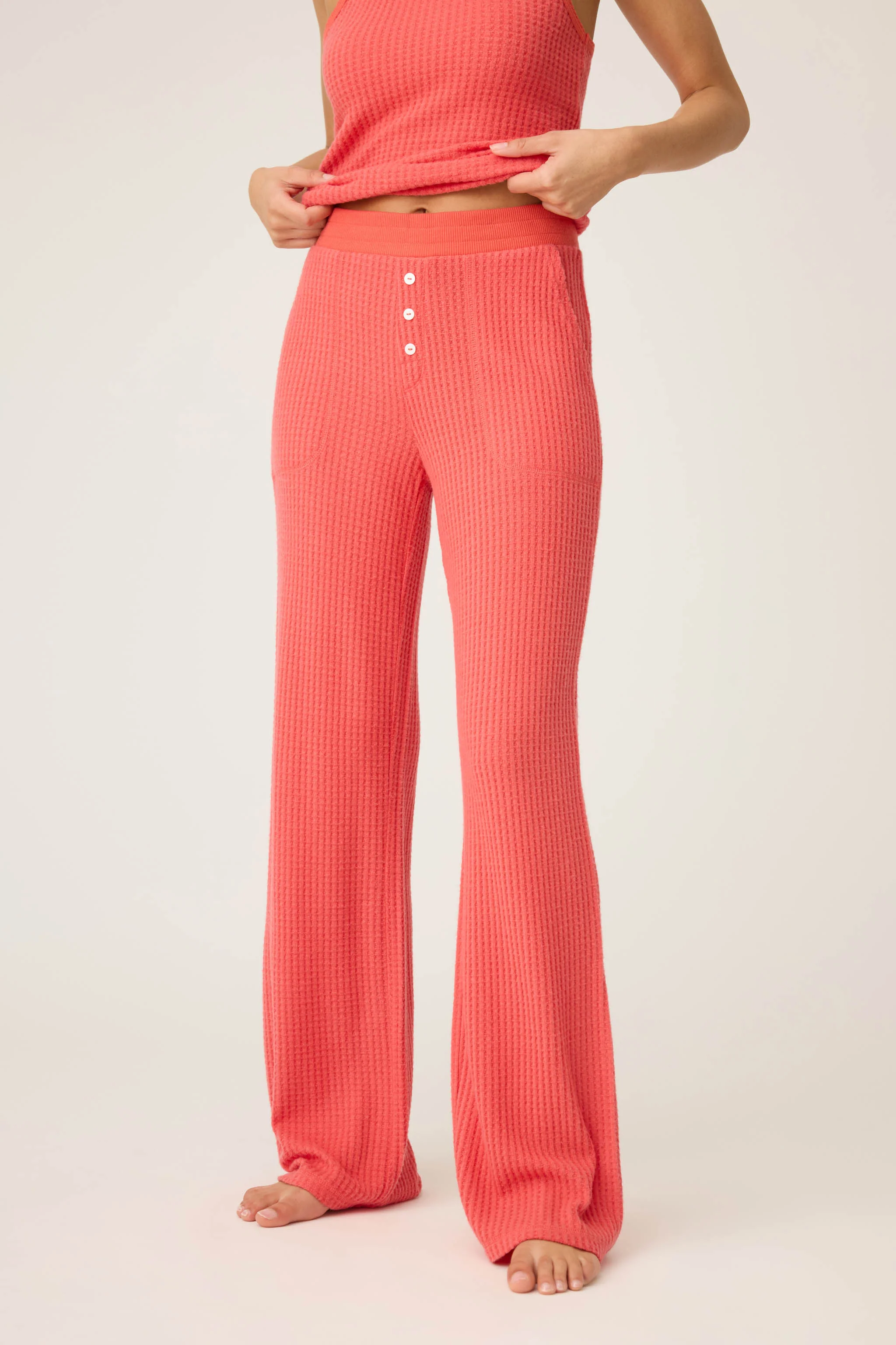 Morning Waffles Scarlet Open Leg Pant - Image 3