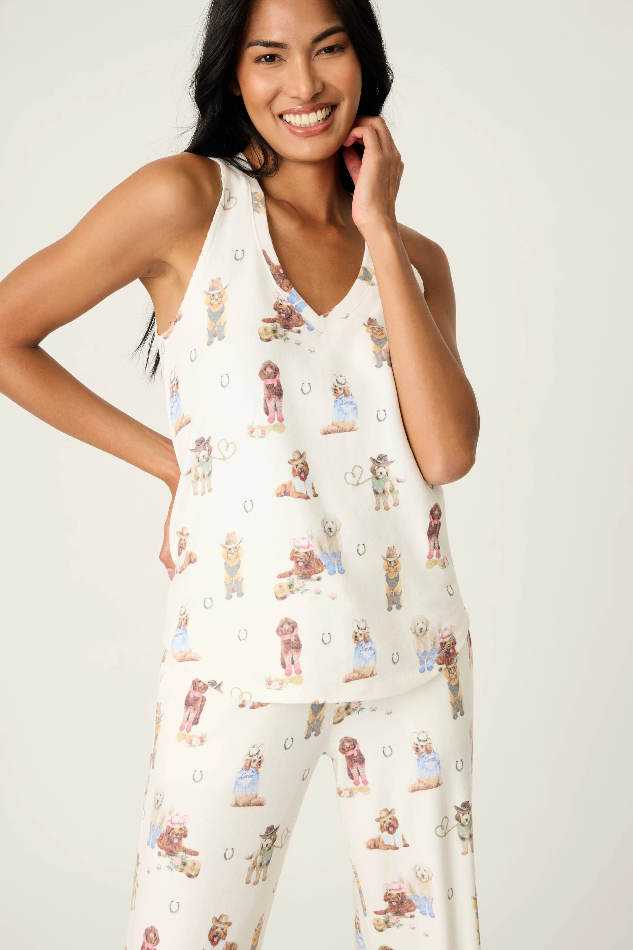 Ruff On The Range Dog Print Tank Top